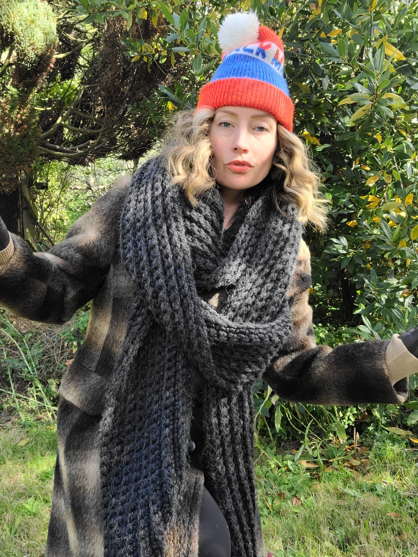 The Milbert 60s Plaid Mohair Double Breasted Trench Coat L
