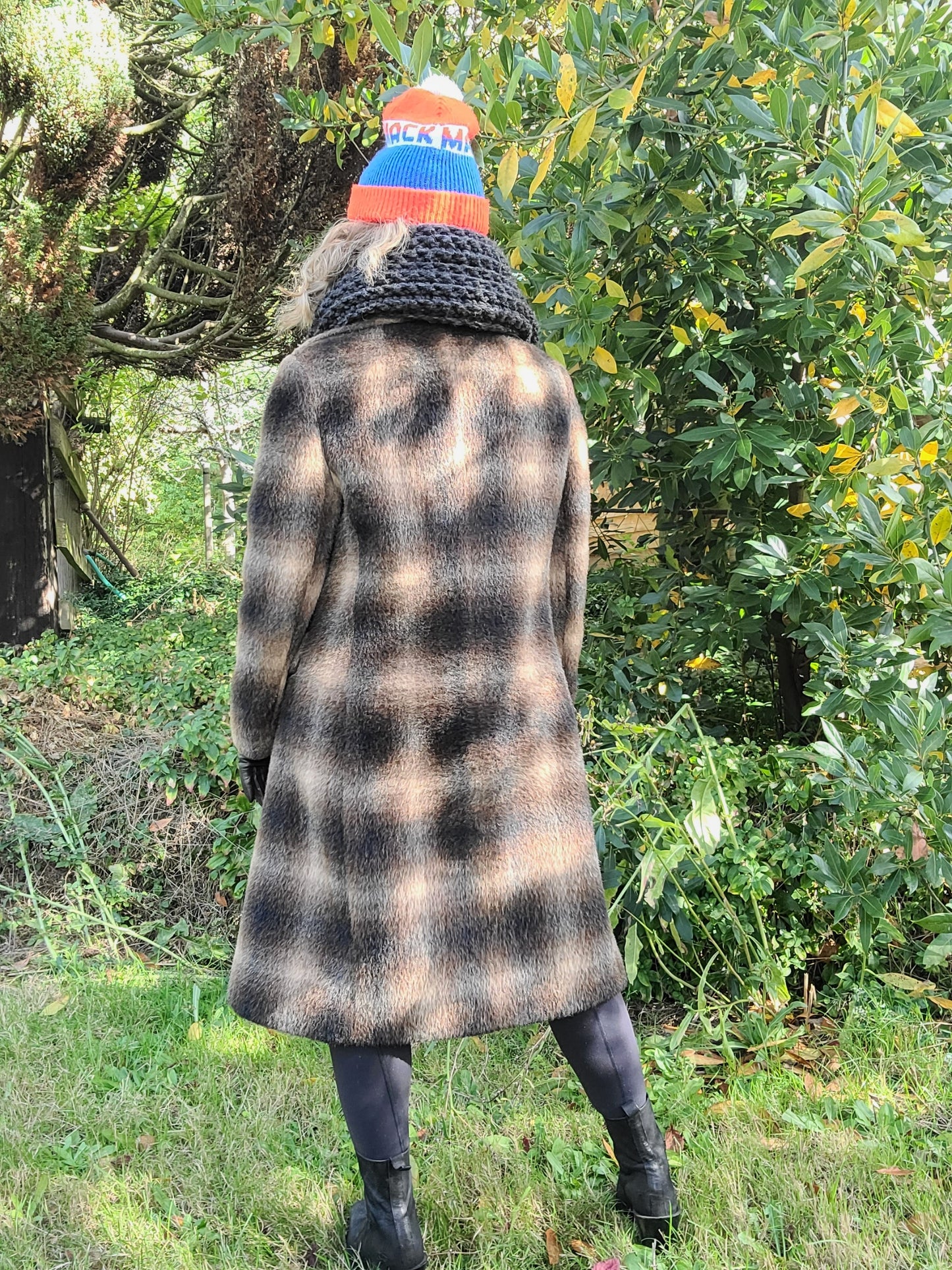 The Milbert 60s Plaid Mohair Double Breasted Trench Coat L