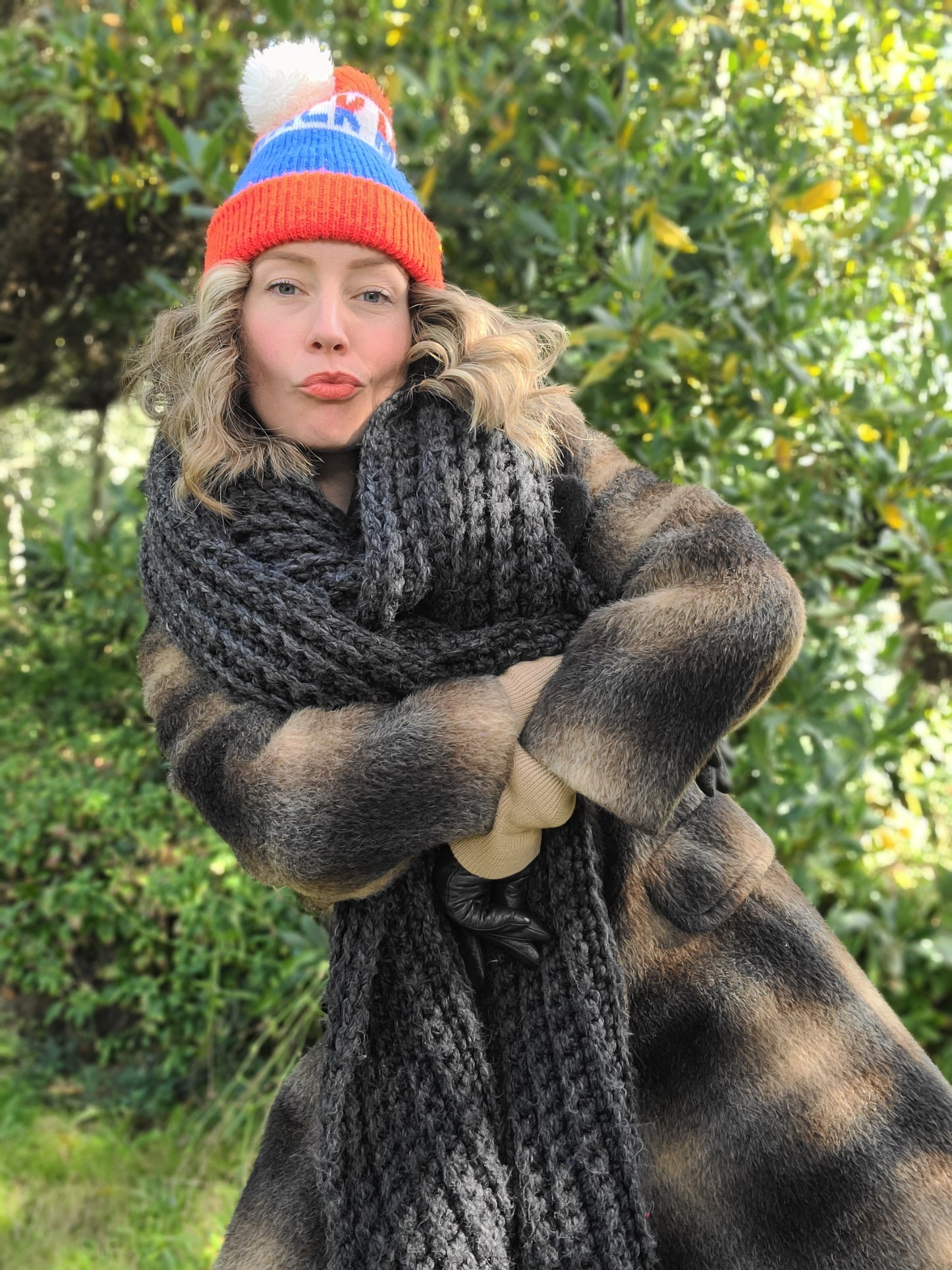 The Milbert 60s Plaid Mohair Double Breasted Trench Coat L