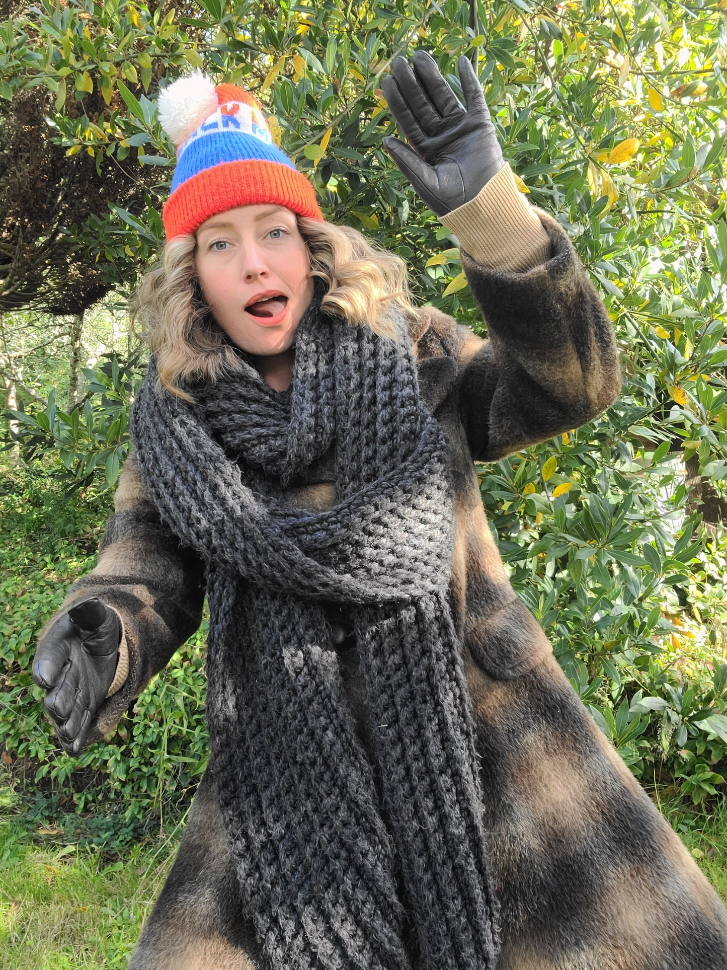 The Milbert 60s Plaid Mohair Double Breasted Trench Coat L