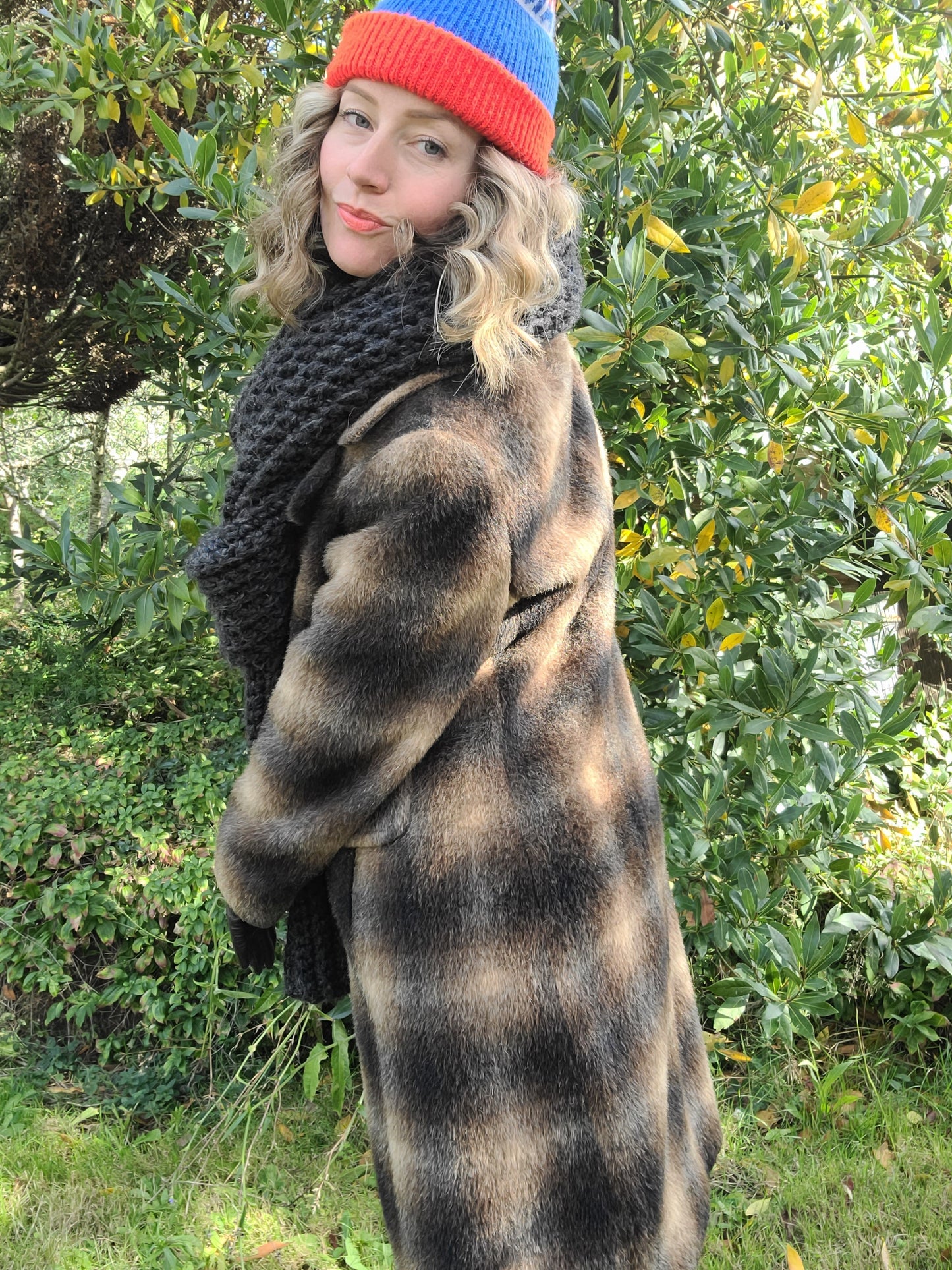 The Milbert 60s Plaid Mohair Double Breasted Trench Coat L