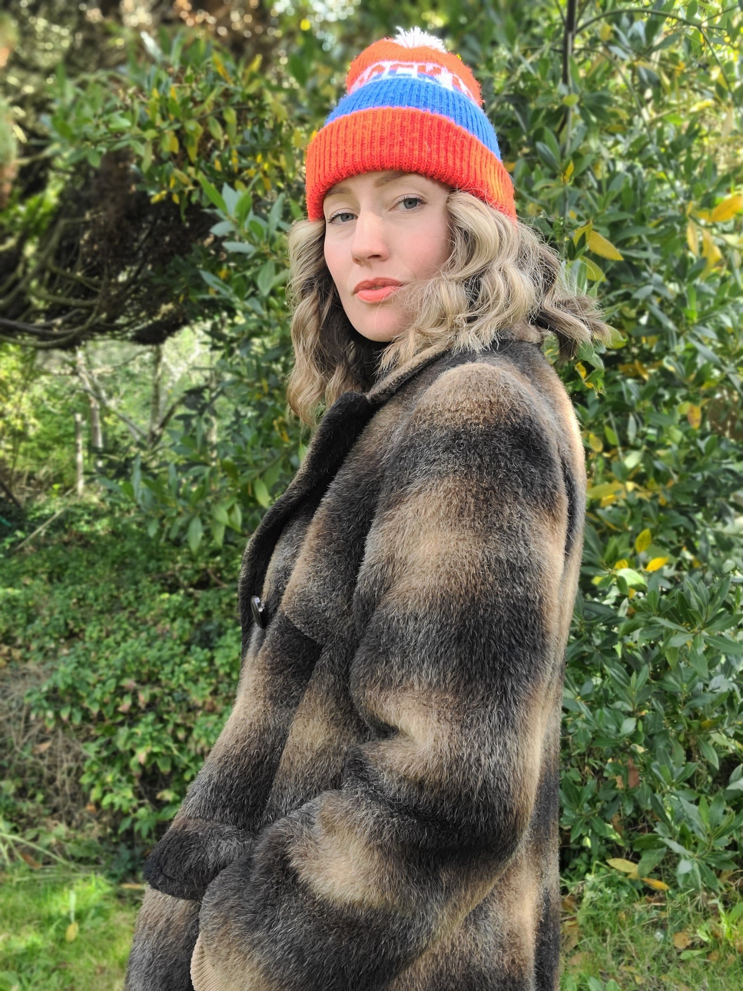 The Milbert 60s Plaid Mohair Double Breasted Trench Coat L
