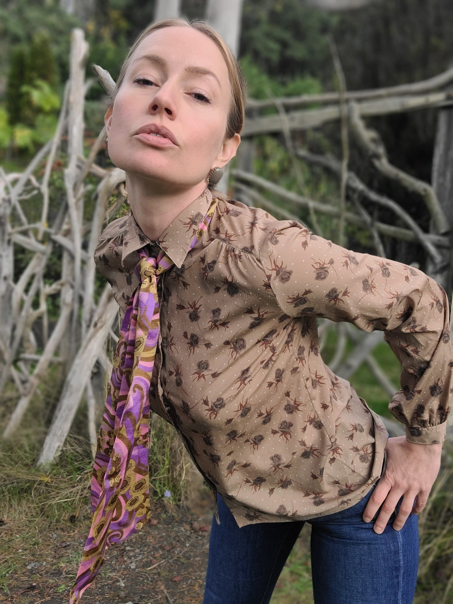 The Gothic Rose Vintage Blouse XS