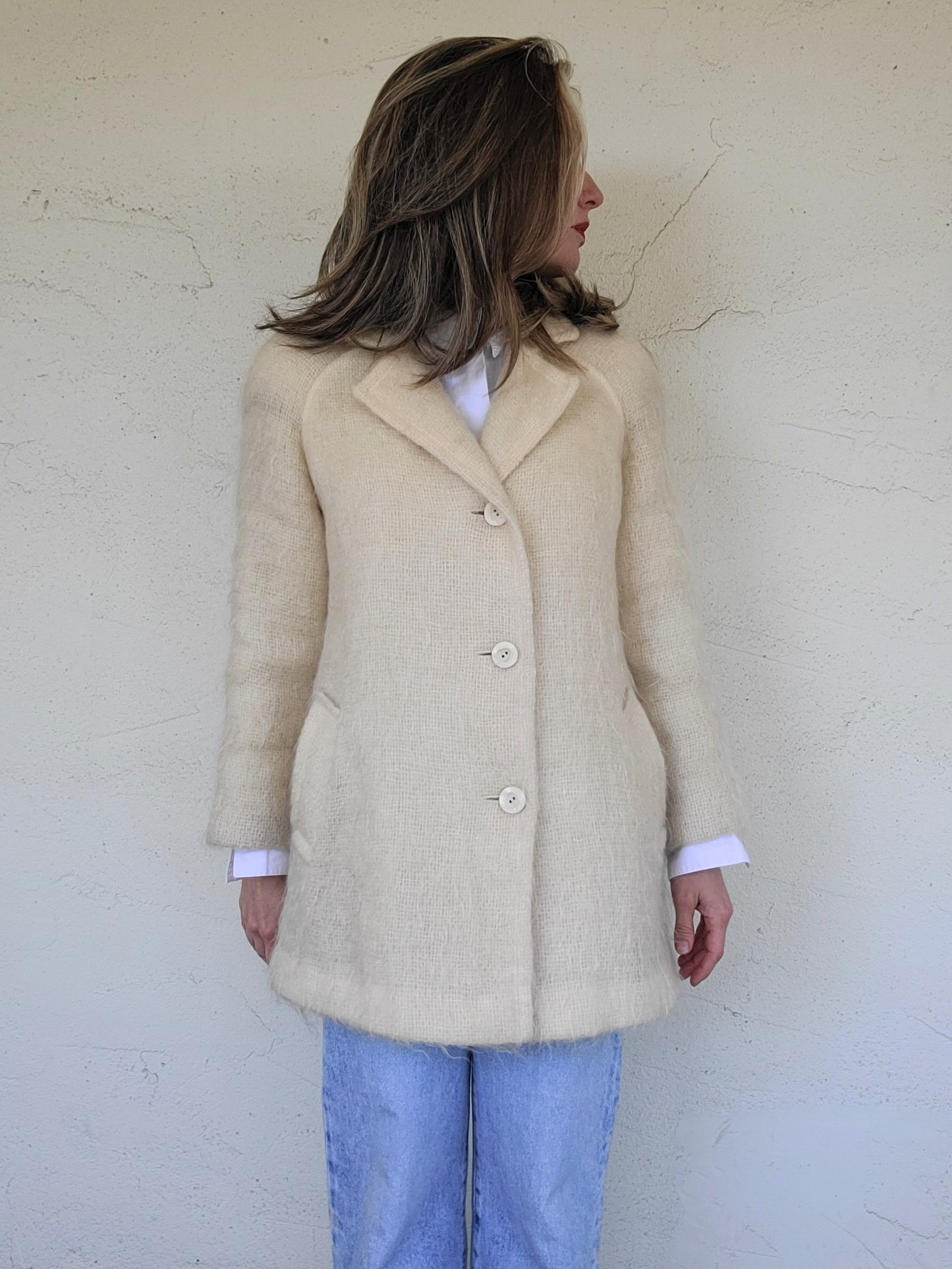 The Anna Minimalist Mohair Trench Coat M