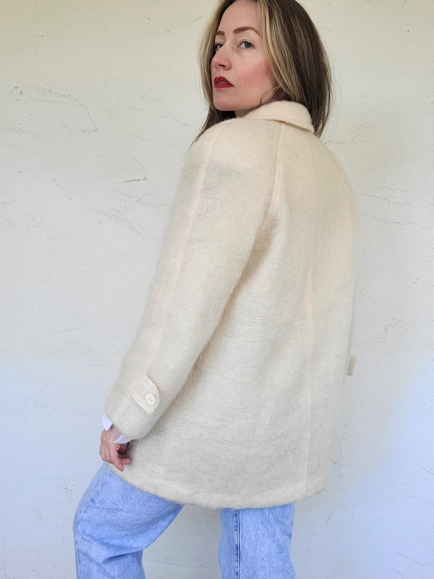 The Anna Minimalist Mohair Trench Coat M