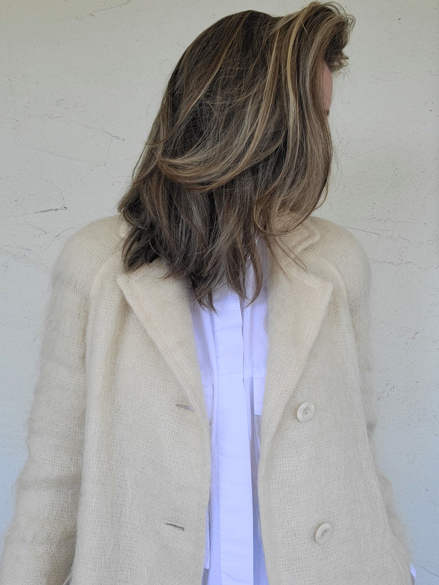 The Anna Minimalist Mohair Trench Coat M