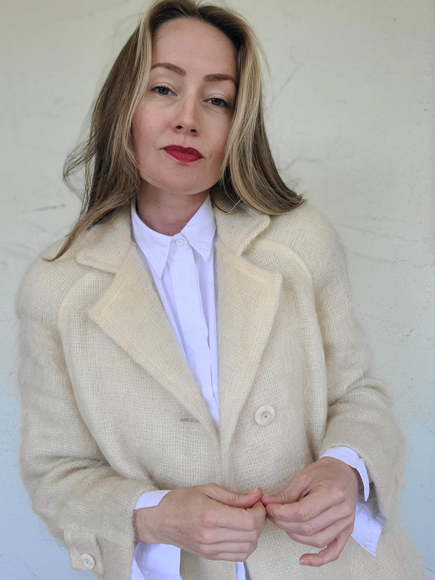 The Anna Minimalist Mohair Trench Coat M