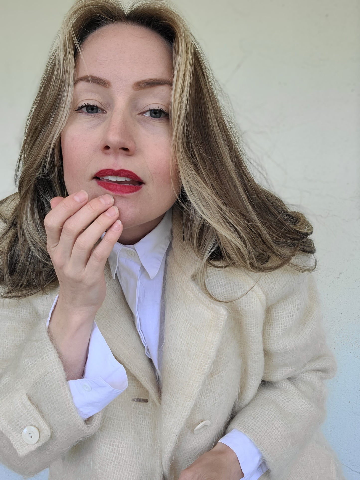 The Anna Minimalist Mohair Trench Coat M