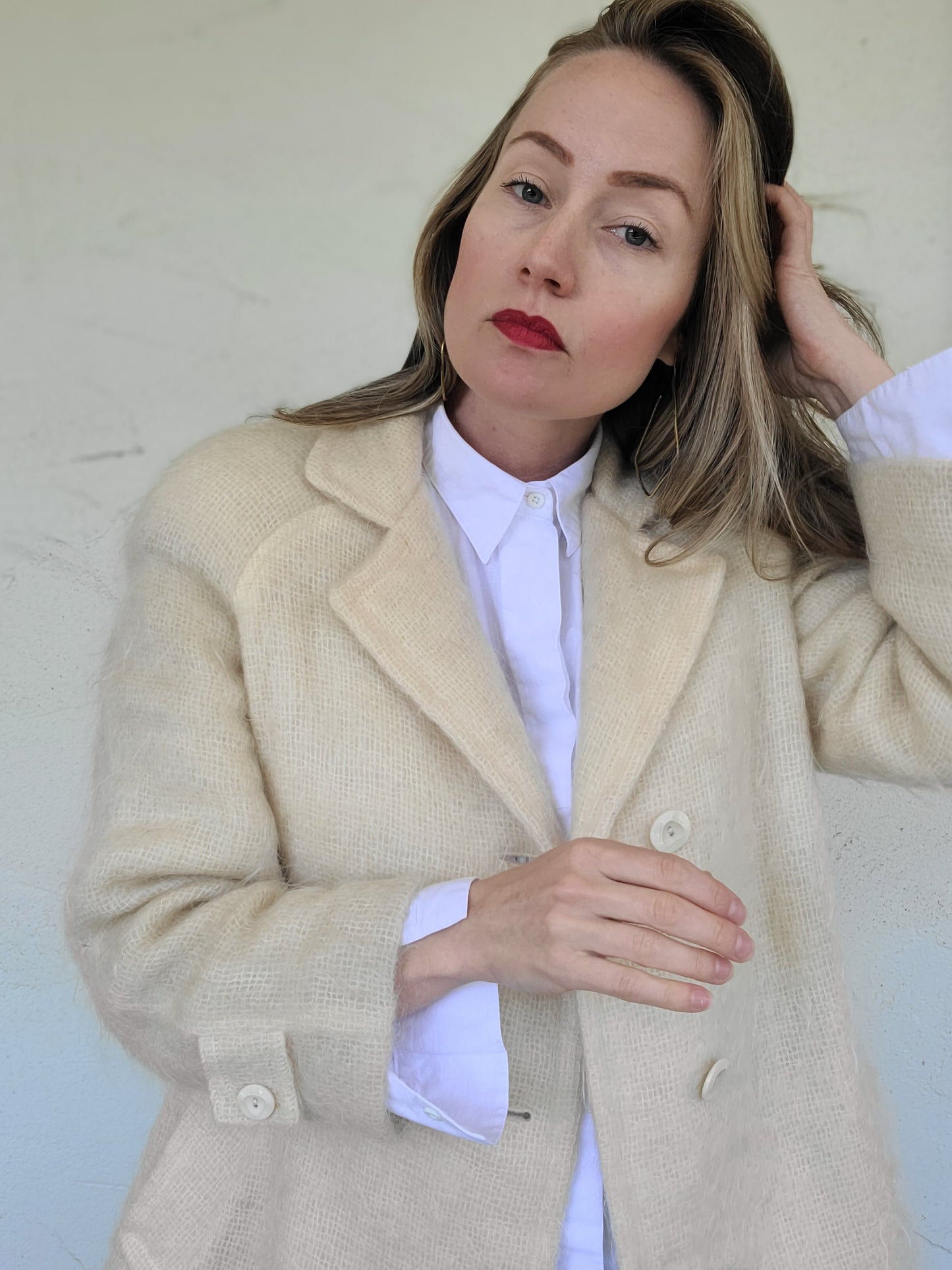 The Anna Minimalist Mohair Trench Coat M
