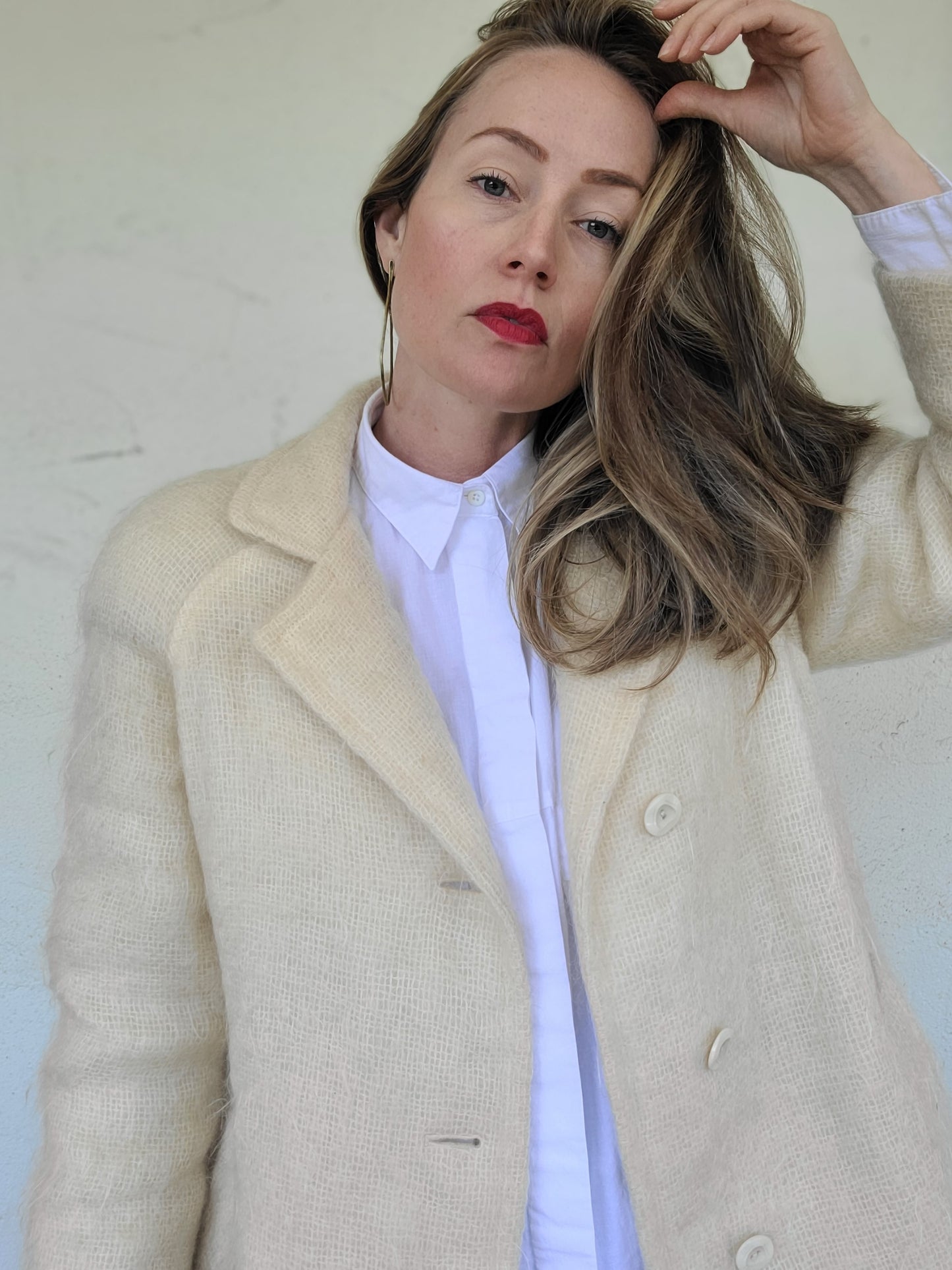 The Anna Minimalist Mohair Trench Coat M