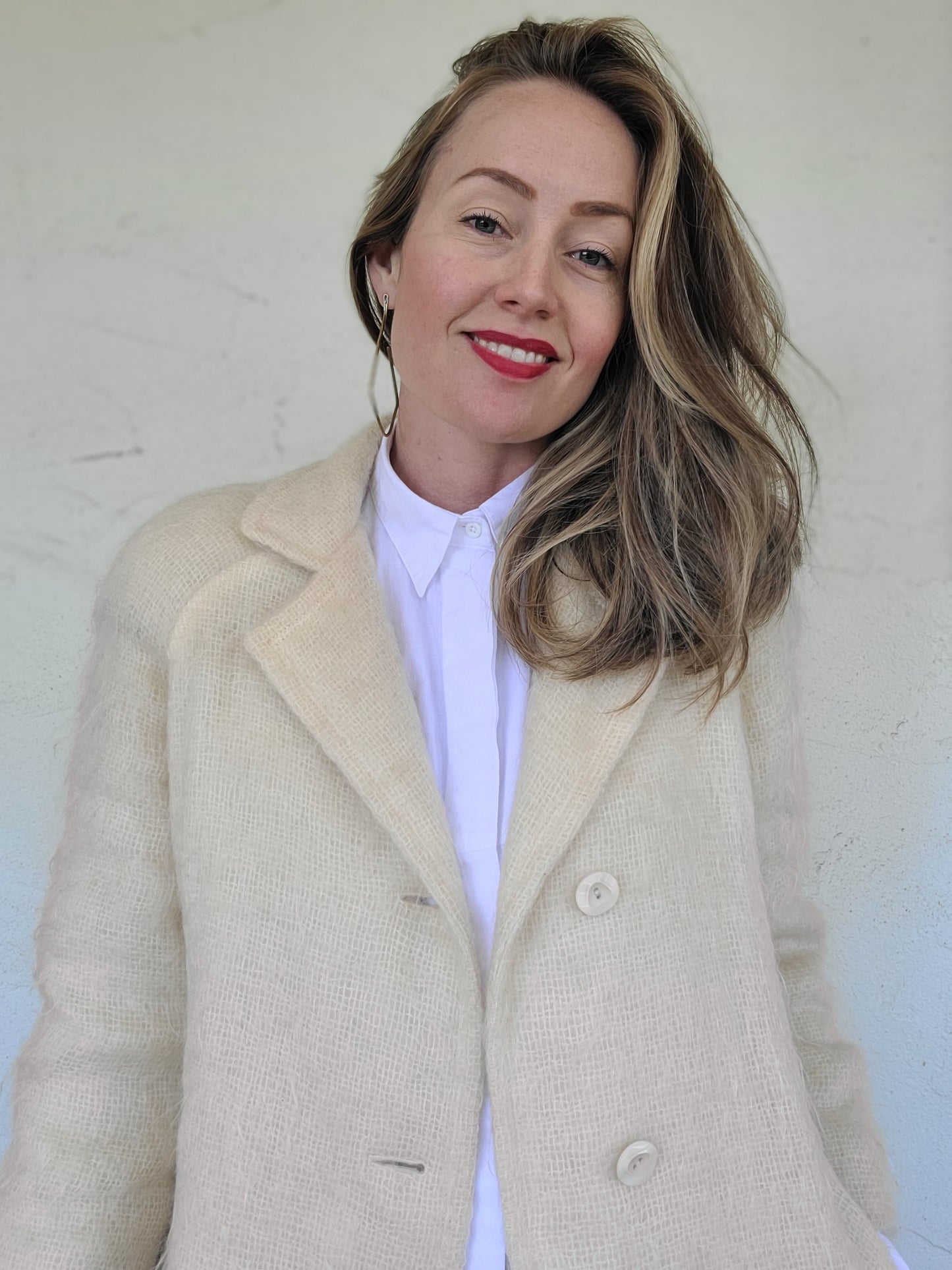 The Anna Minimalist Mohair Trench Coat M