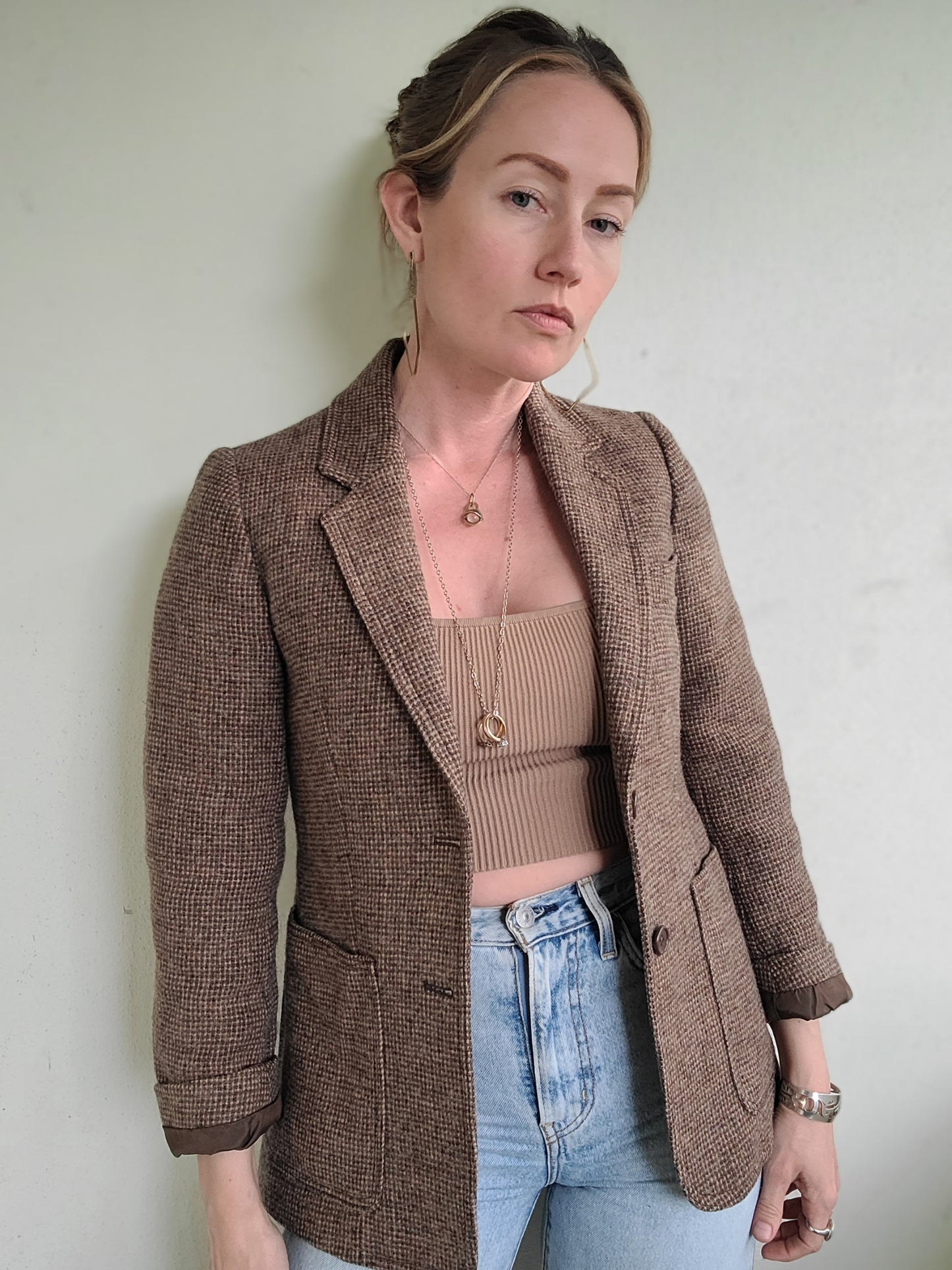 The Tweedy Bird Vintage 70s Womens Blazer S