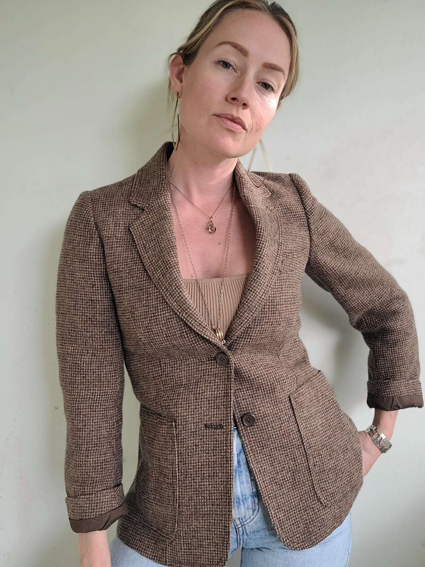The Tweedy Bird Vintage 70s Womens Blazer S