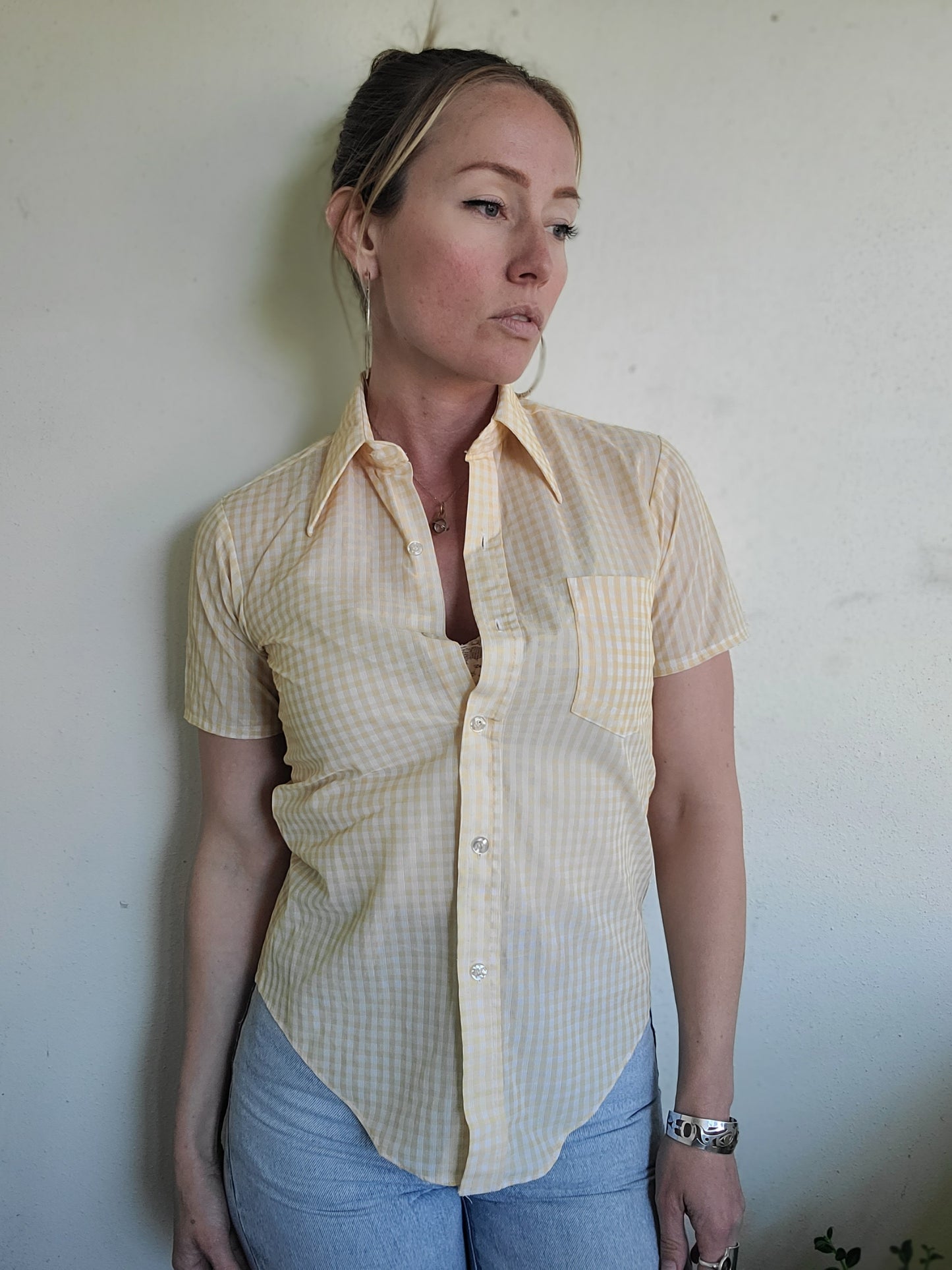 The Pariani Sheer Button Down XS-S