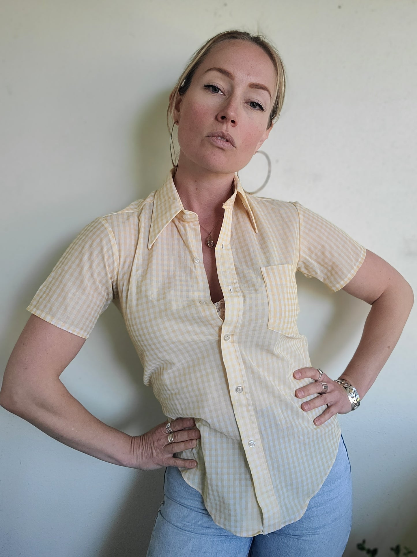 The Pariani Sheer Button Down XS-S