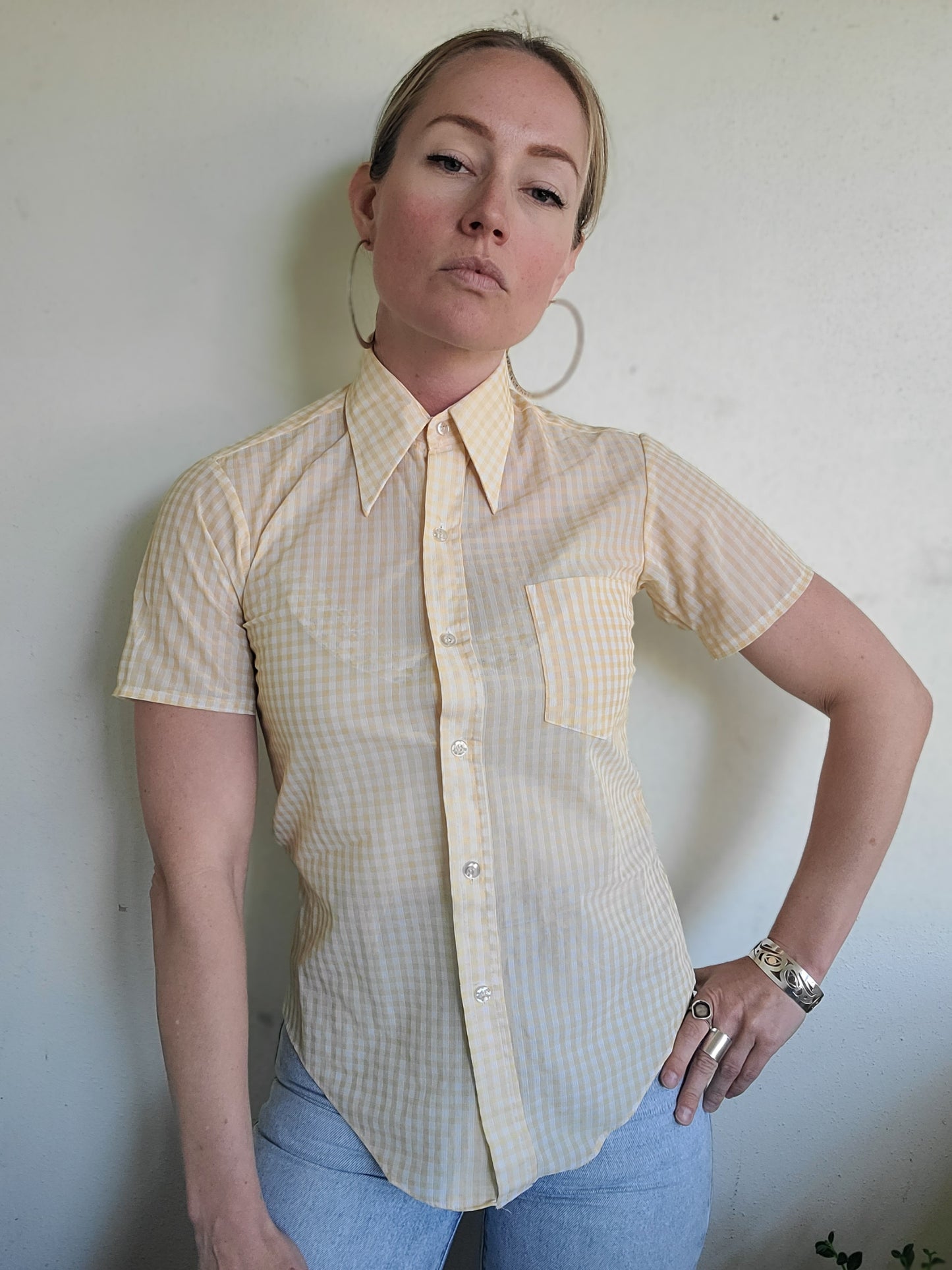 The Pariani Sheer Button Down XS-S