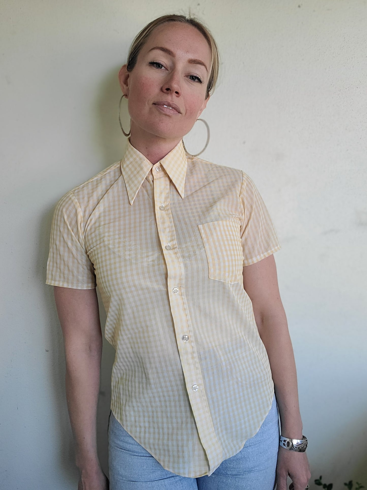 The Pariani Sheer Button Down XS-S