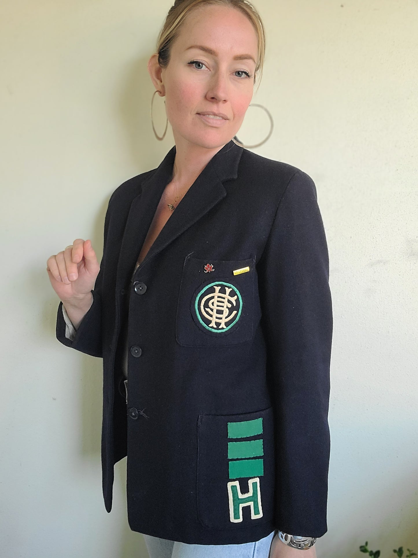 Bernstein Navy Wool Prep Jacket M-L