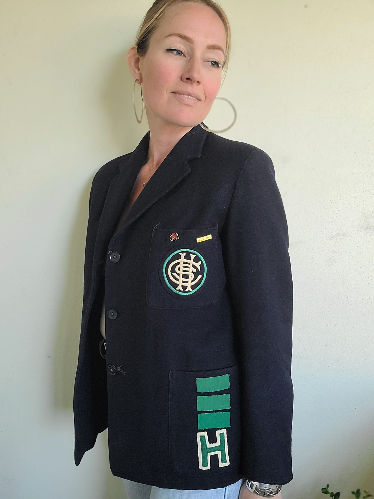 Bernstein Navy Wool Prep Jacket M-L