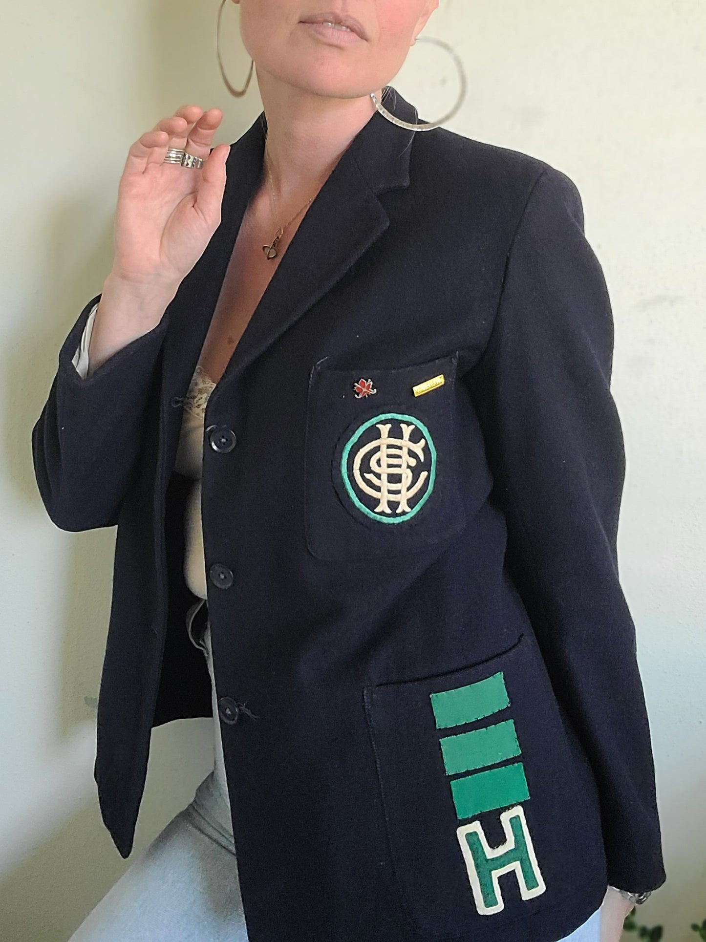 Bernstein Navy Wool Prep Jacket M-L
