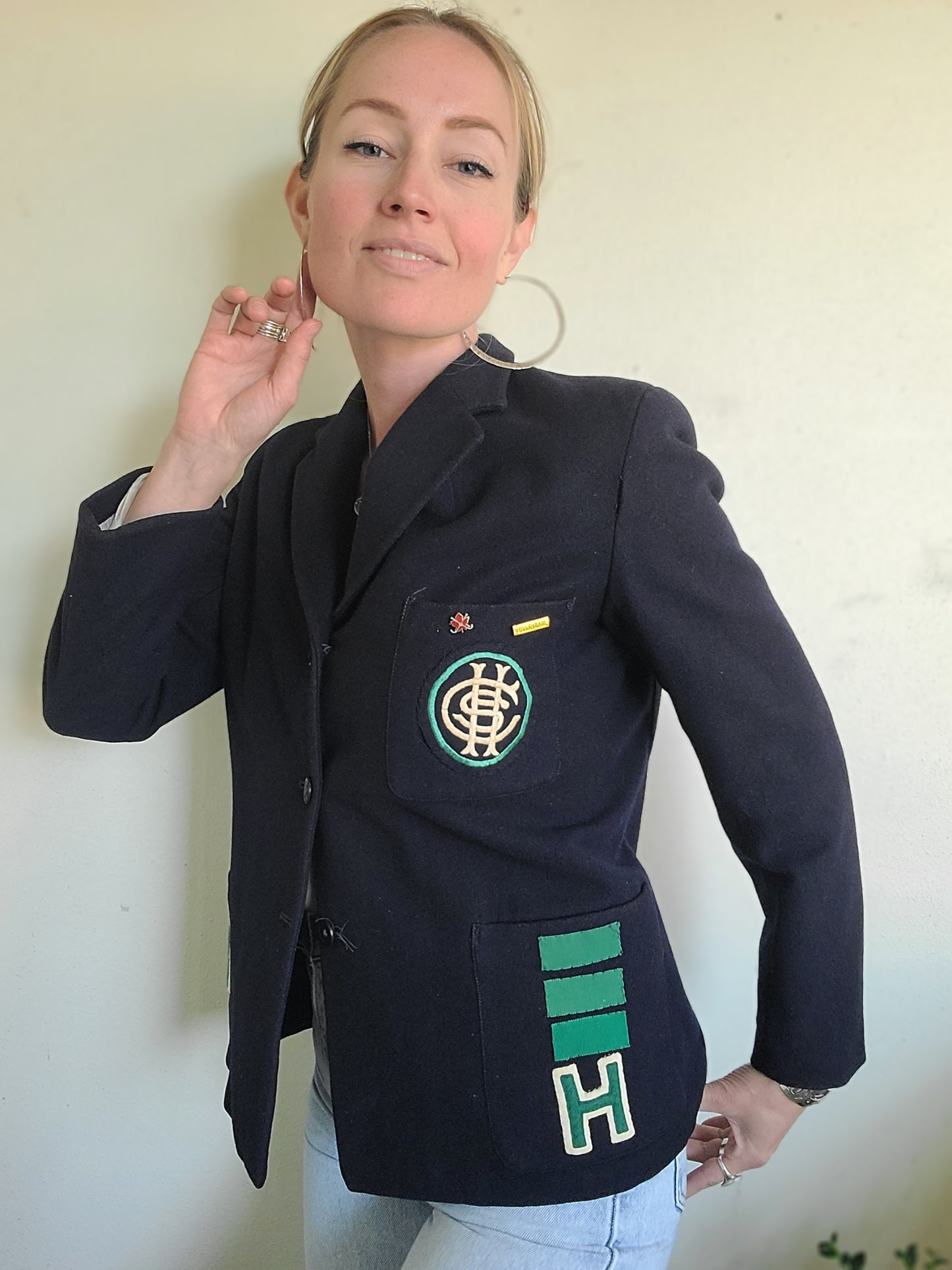Bernstein Navy Wool Prep Jacket M-L