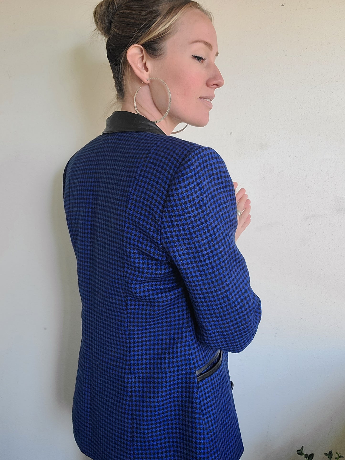 Sebastian Wool + Leather Blazer S-M