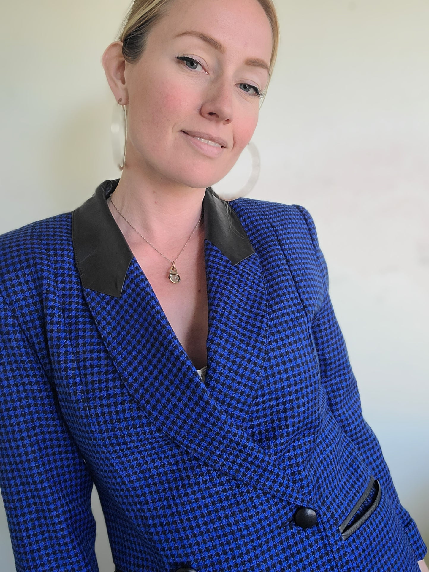 Sebastian Wool + Leather Blazer S-M