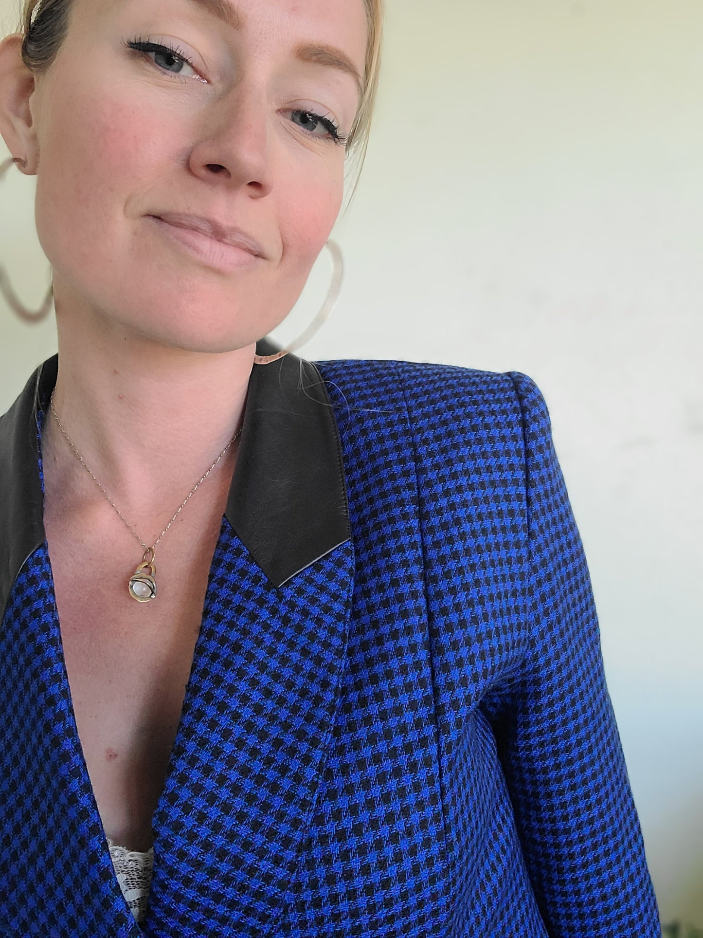 Sebastian Wool + Leather Blazer S-M