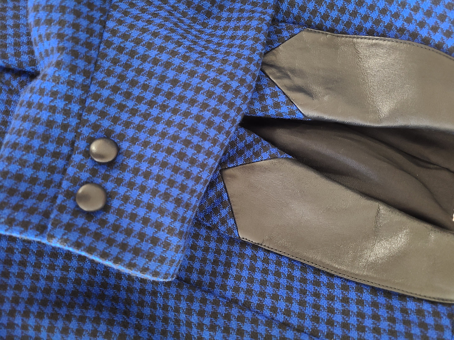 Sebastian Wool + Leather Blazer S-M
