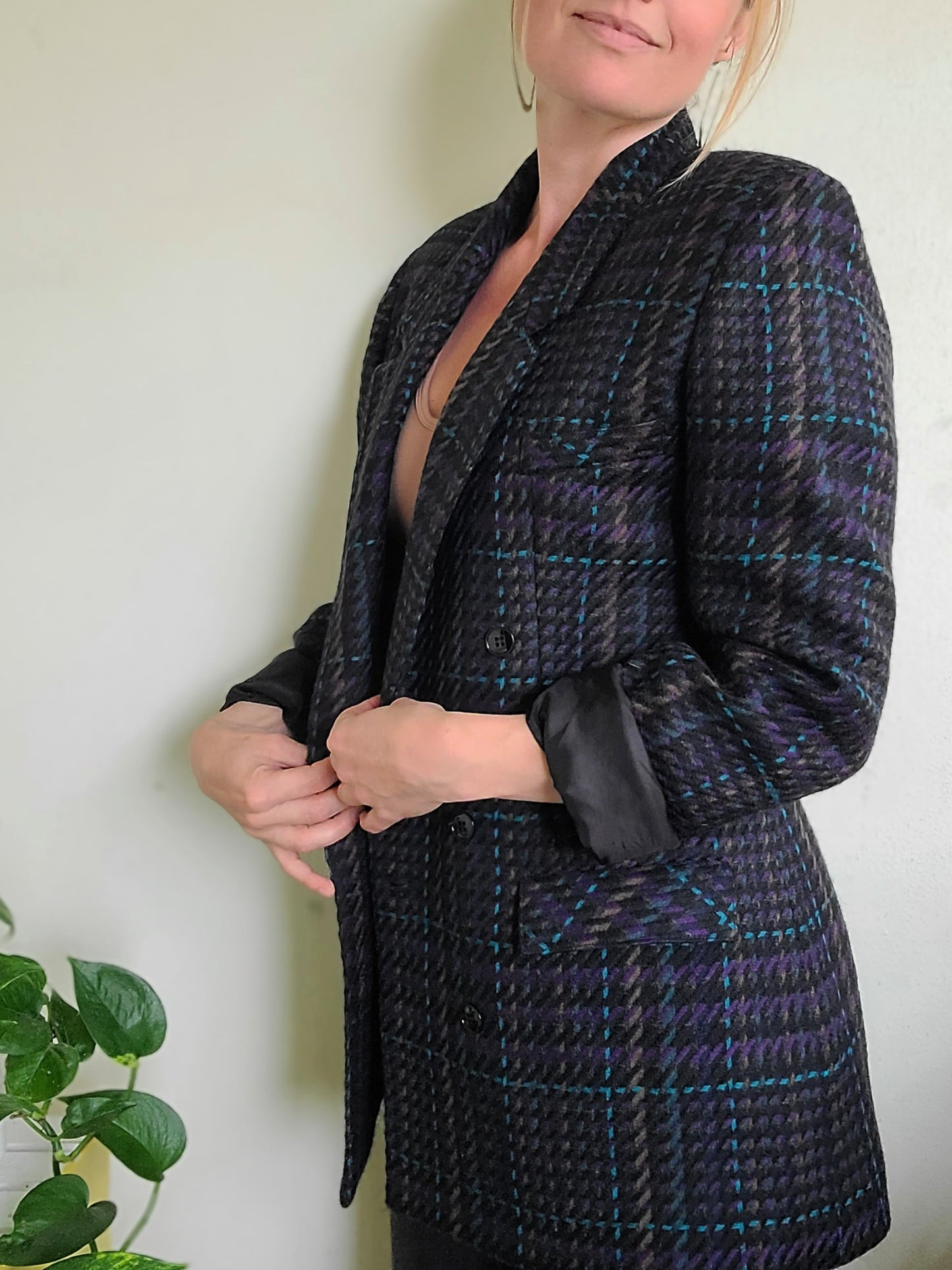 The Coco Vintage 80s Double Breasted Wool Blazer M