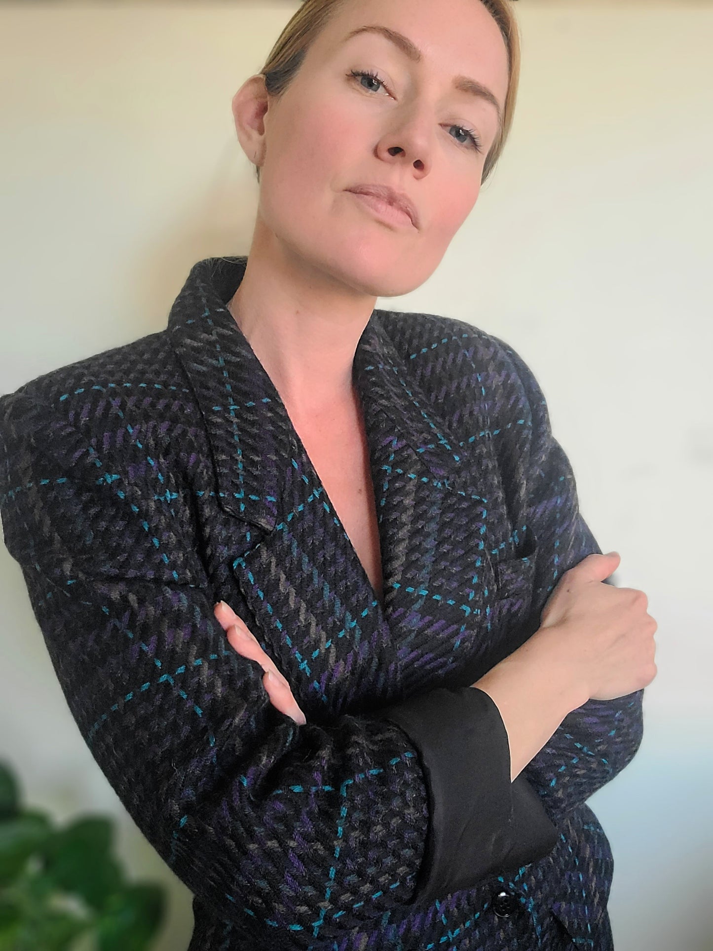 The Coco Vintage 80s Double Breasted Wool Blazer M