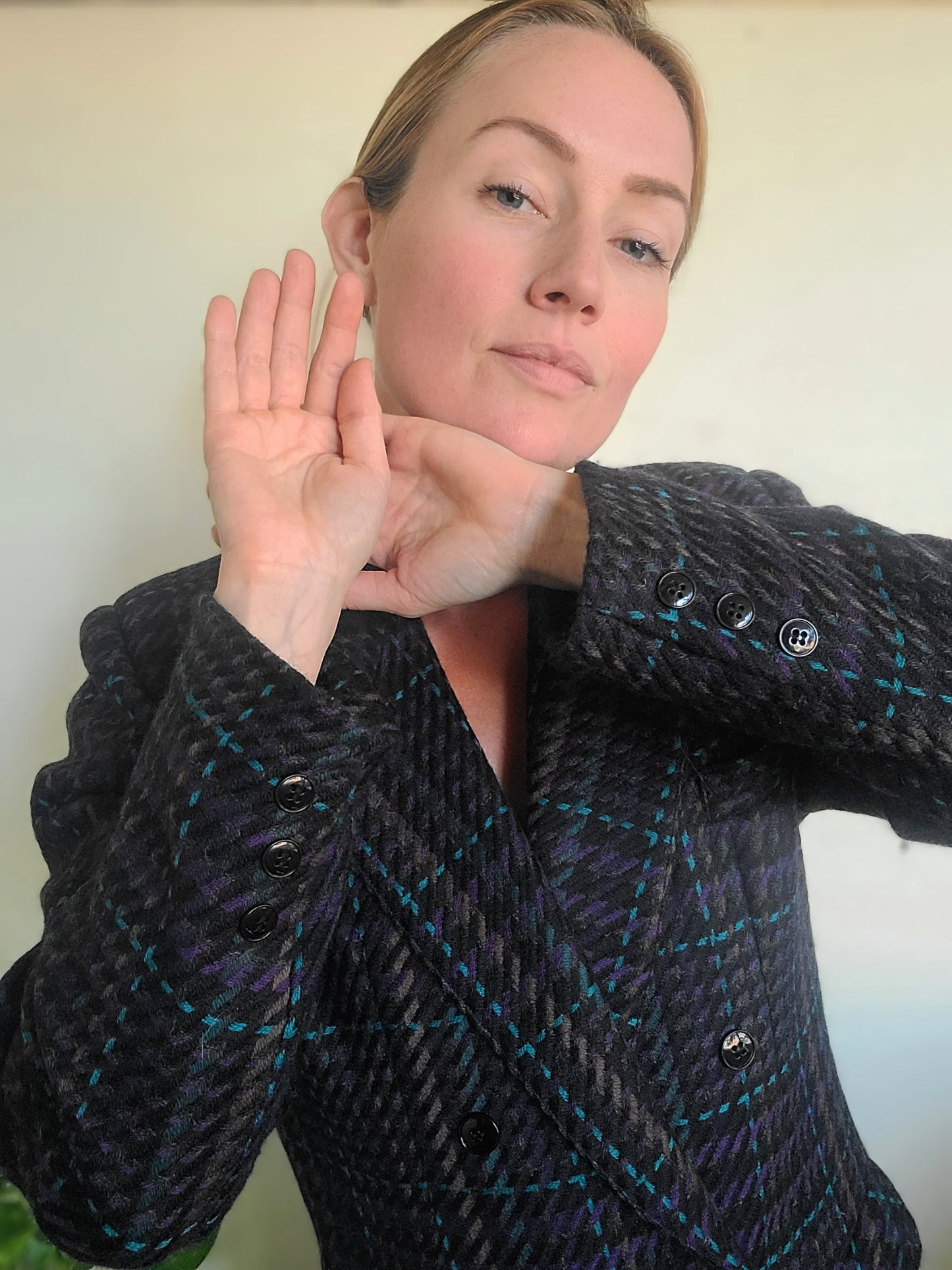 The Coco Vintage 80s Double Breasted Wool Blazer M