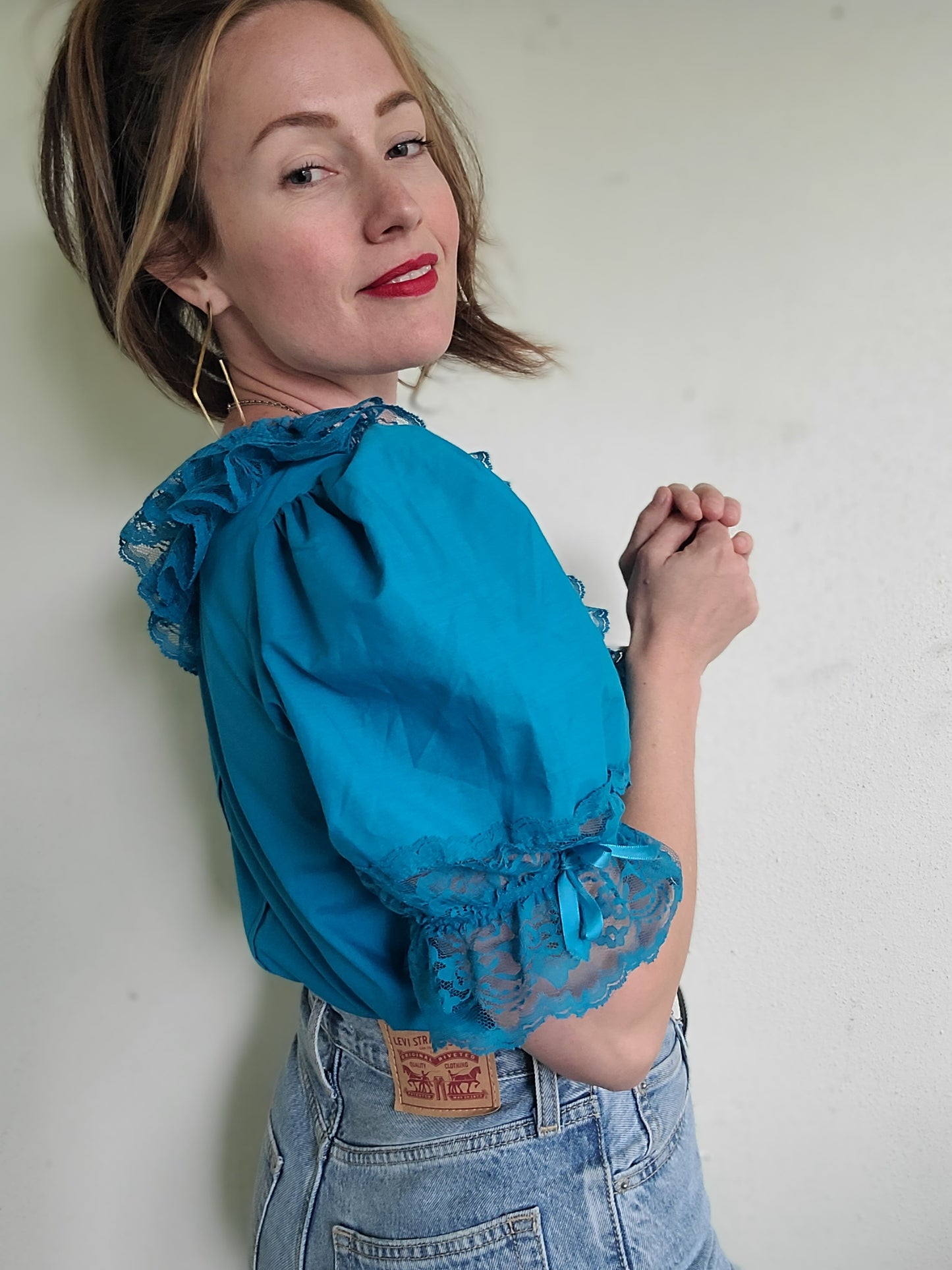 The Ocean Prairie Ruffly Blouse M-L
