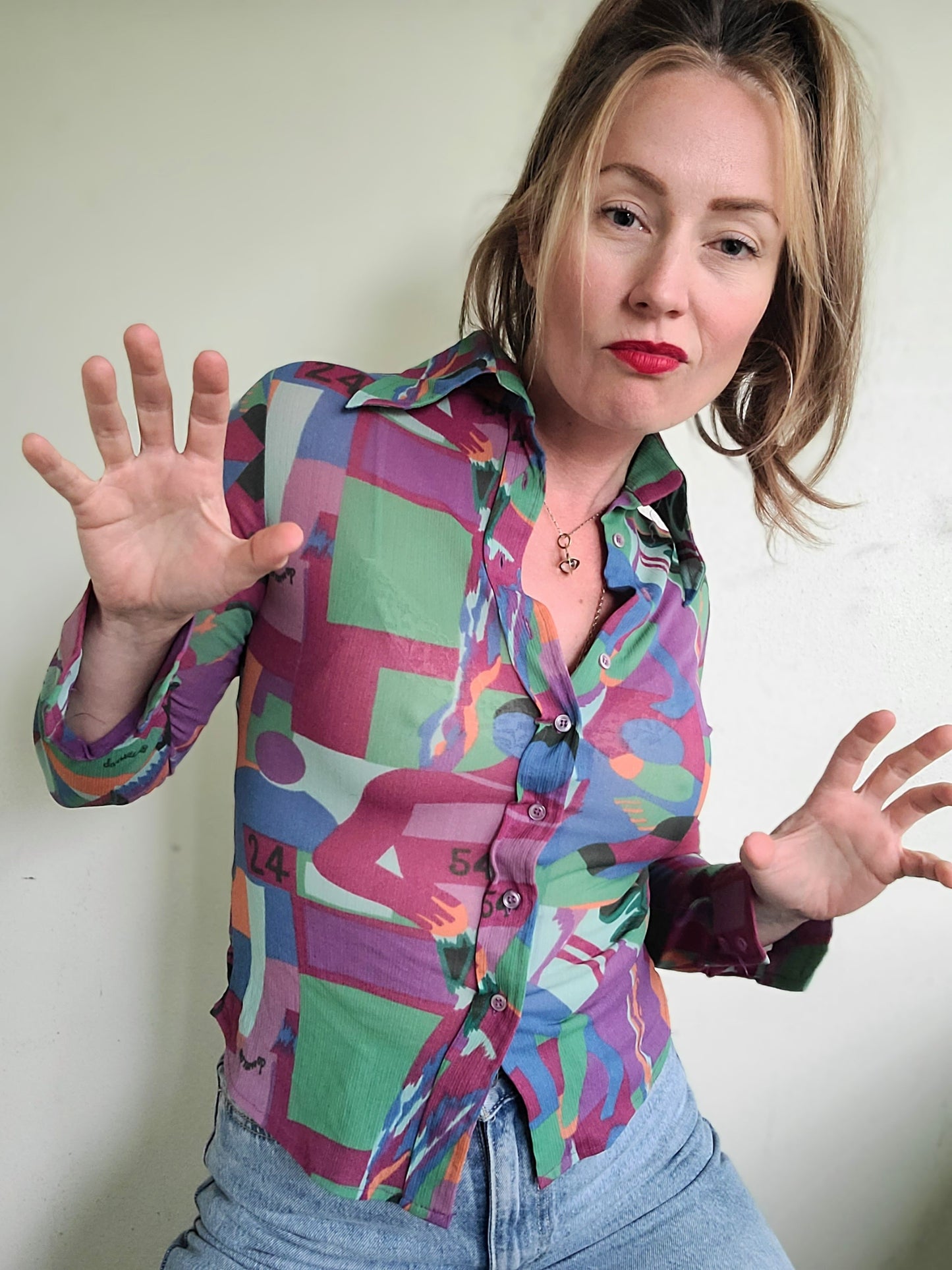 The Sharma Vintage 1970s Button Down XS