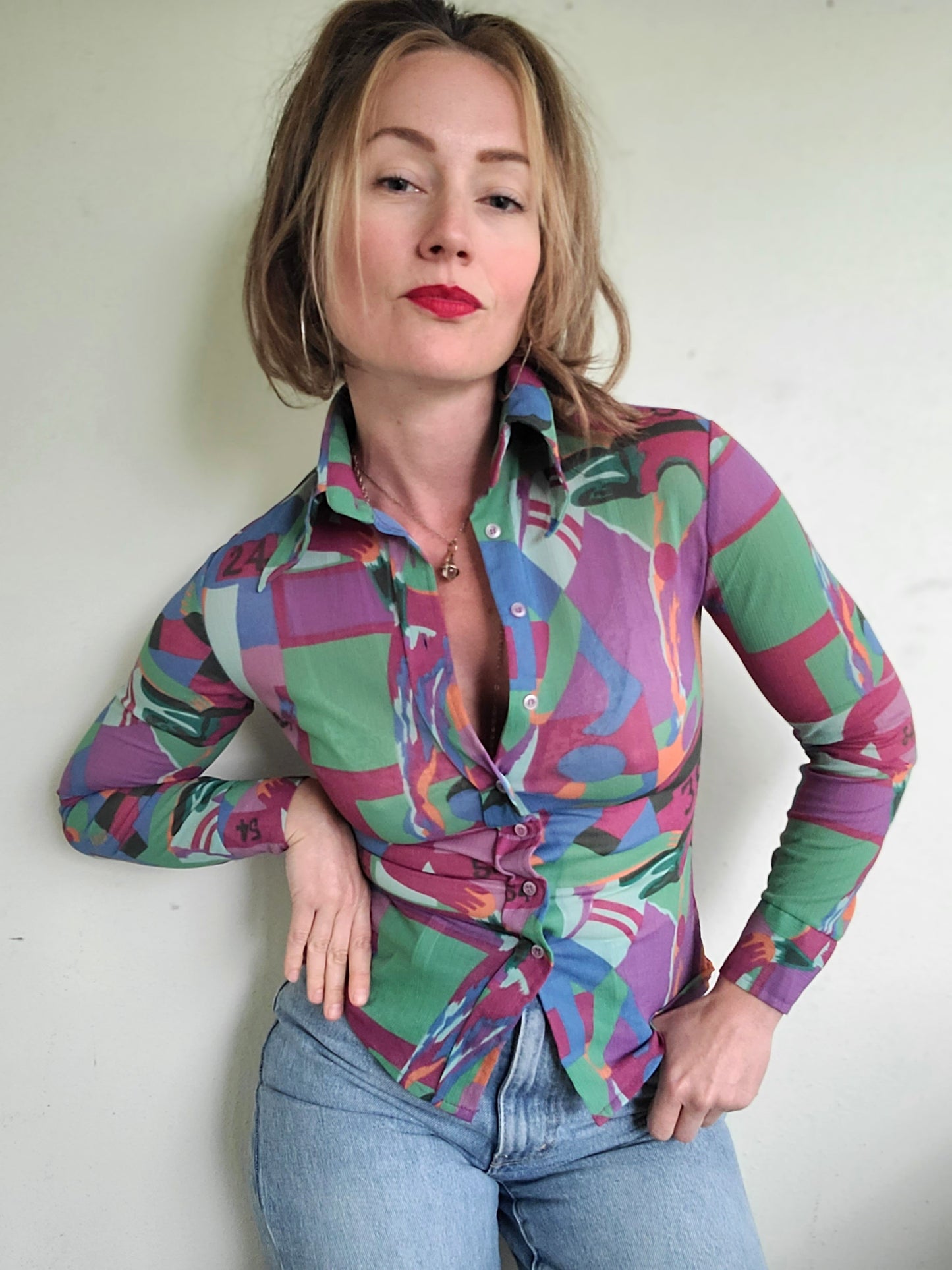 The Sharma Vintage 1970s Button Down XS