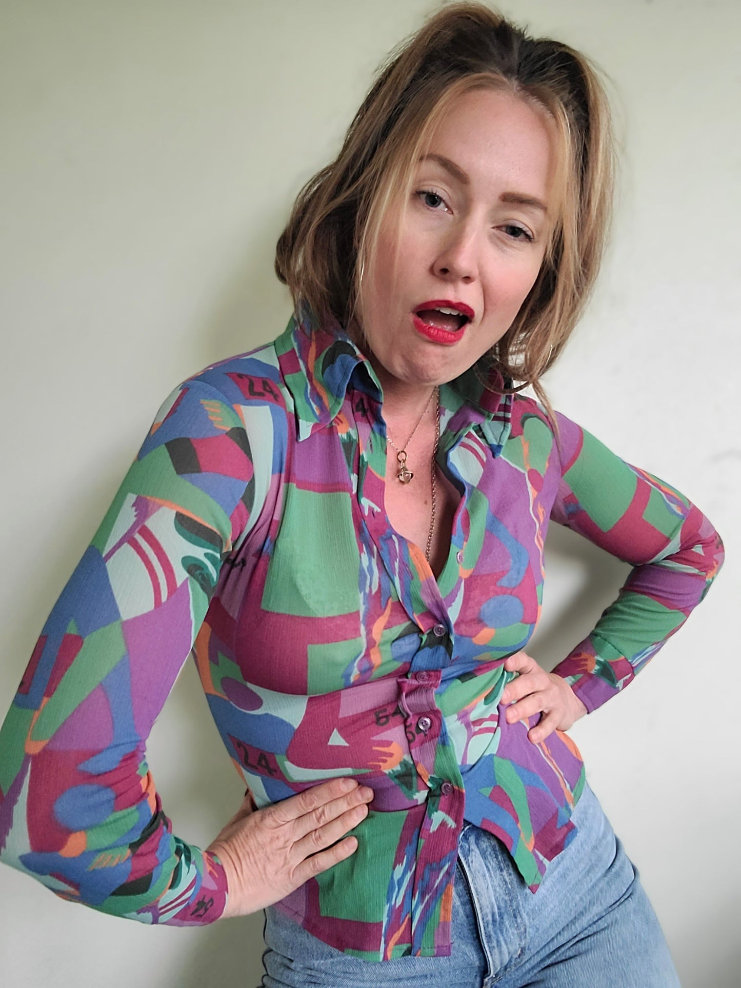 The Sharma Vintage 1970s Button Down XS