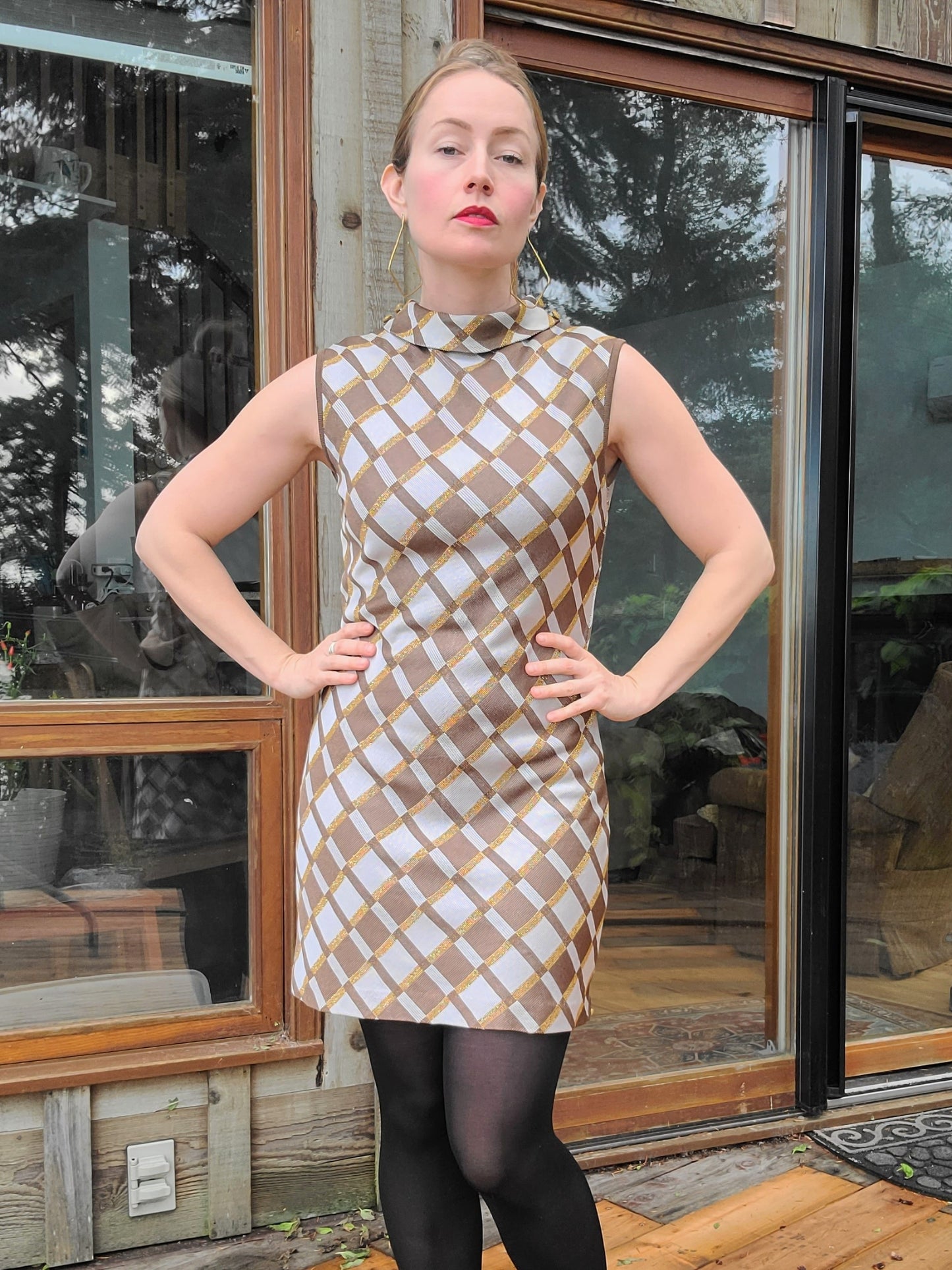 The Lana Mod Vintage 60s Holiday Mini Shift Dress S