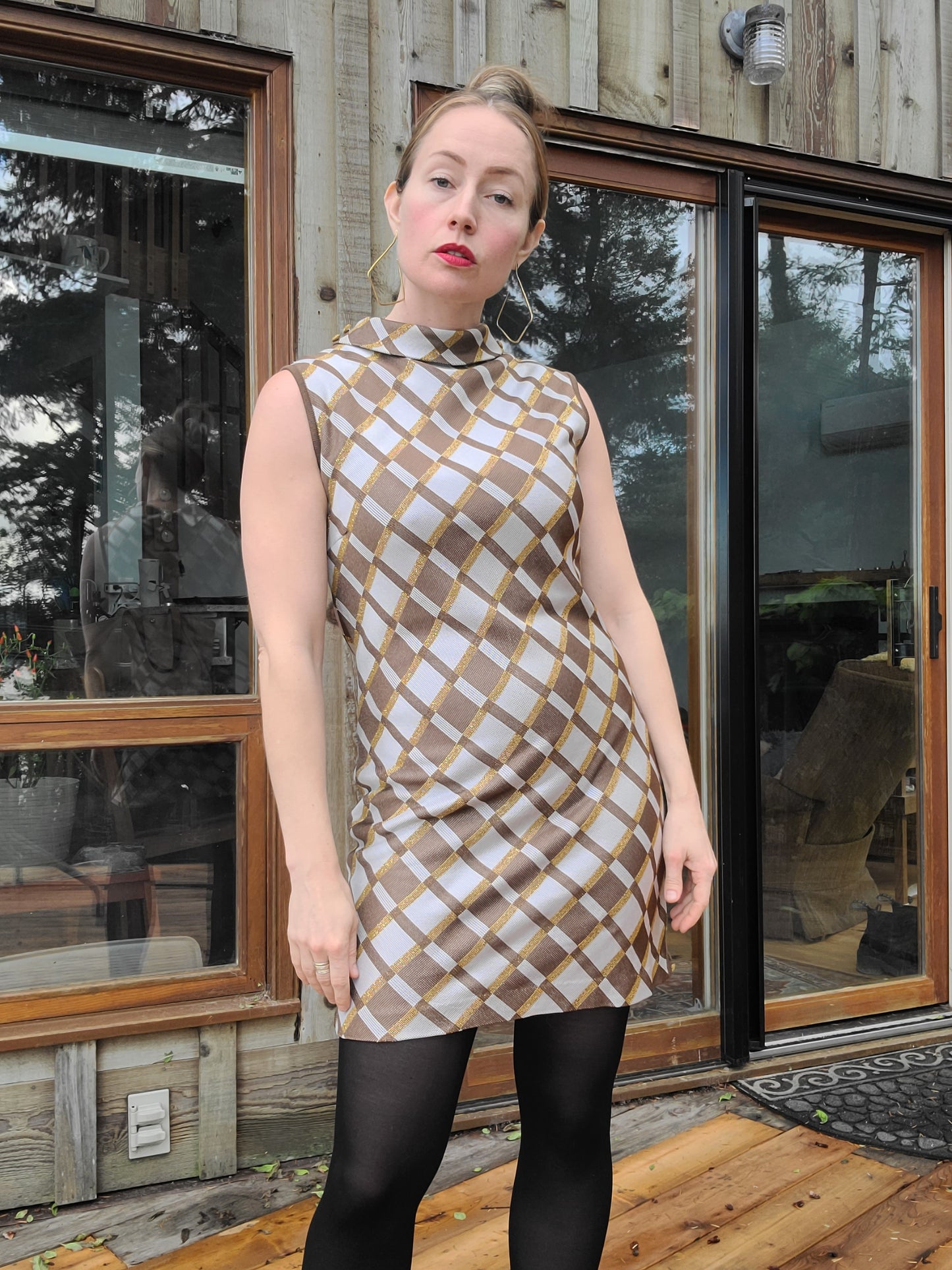 The Lana Mod Vintage 60s Holiday Mini Shift Dress S