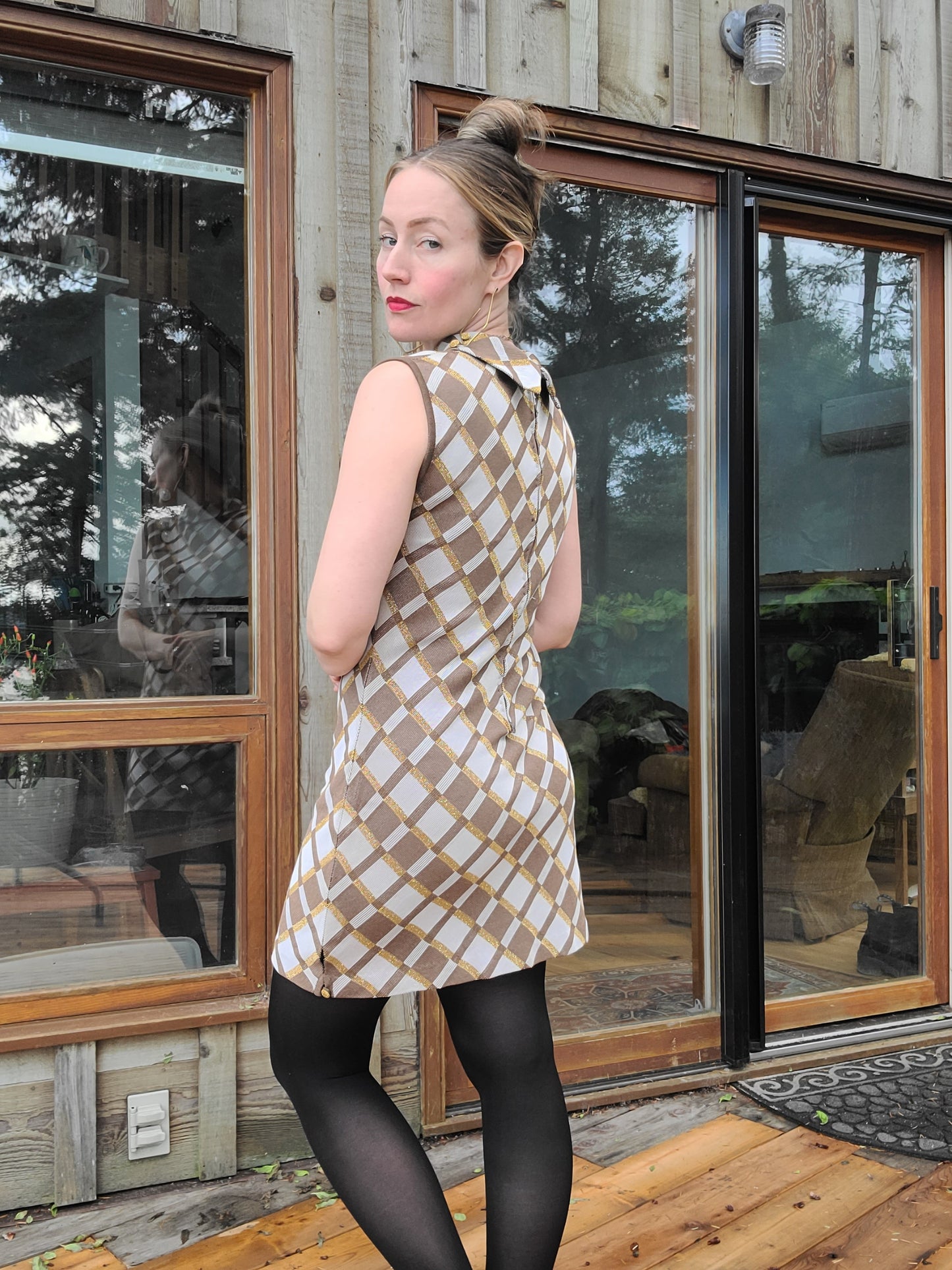 The Lana Mod Vintage 60s Holiday Mini Shift Dress S