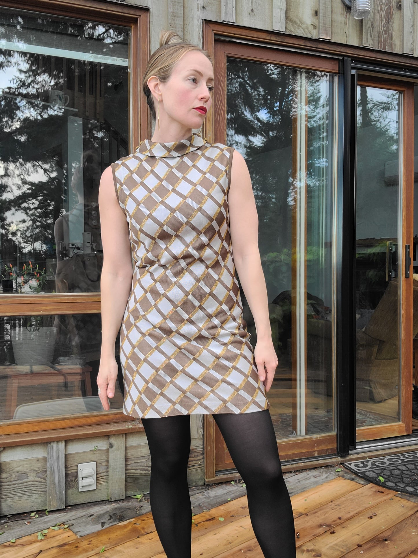 The Lana Mod Vintage 60s Holiday Mini Shift Dress S