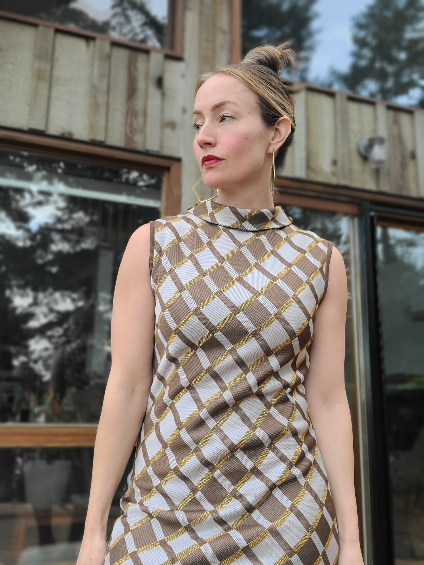 The Lana Mod Vintage 60s Holiday Mini Shift Dress S