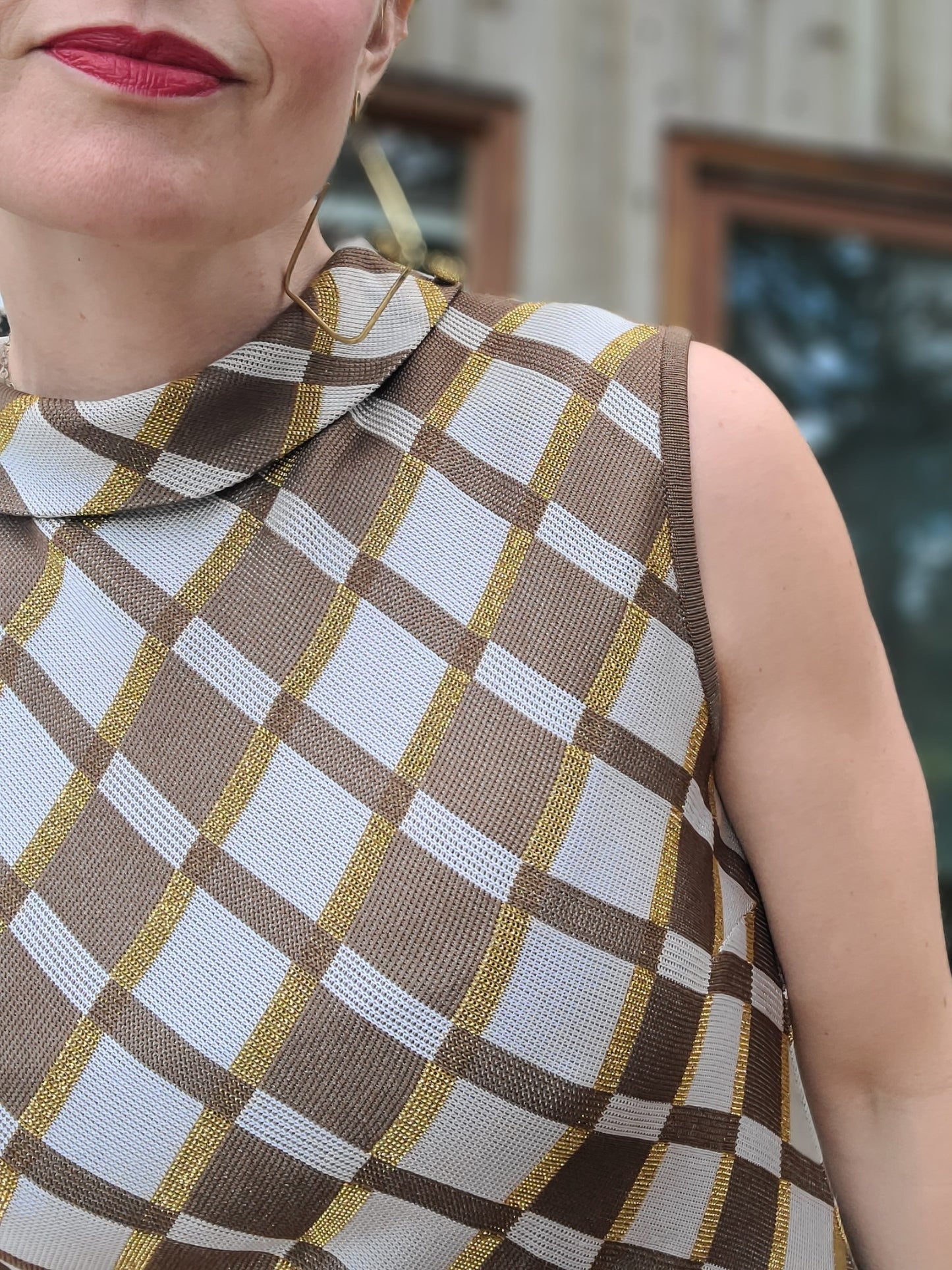 The Lana Mod Vintage 60s Holiday Mini Shift Dress S