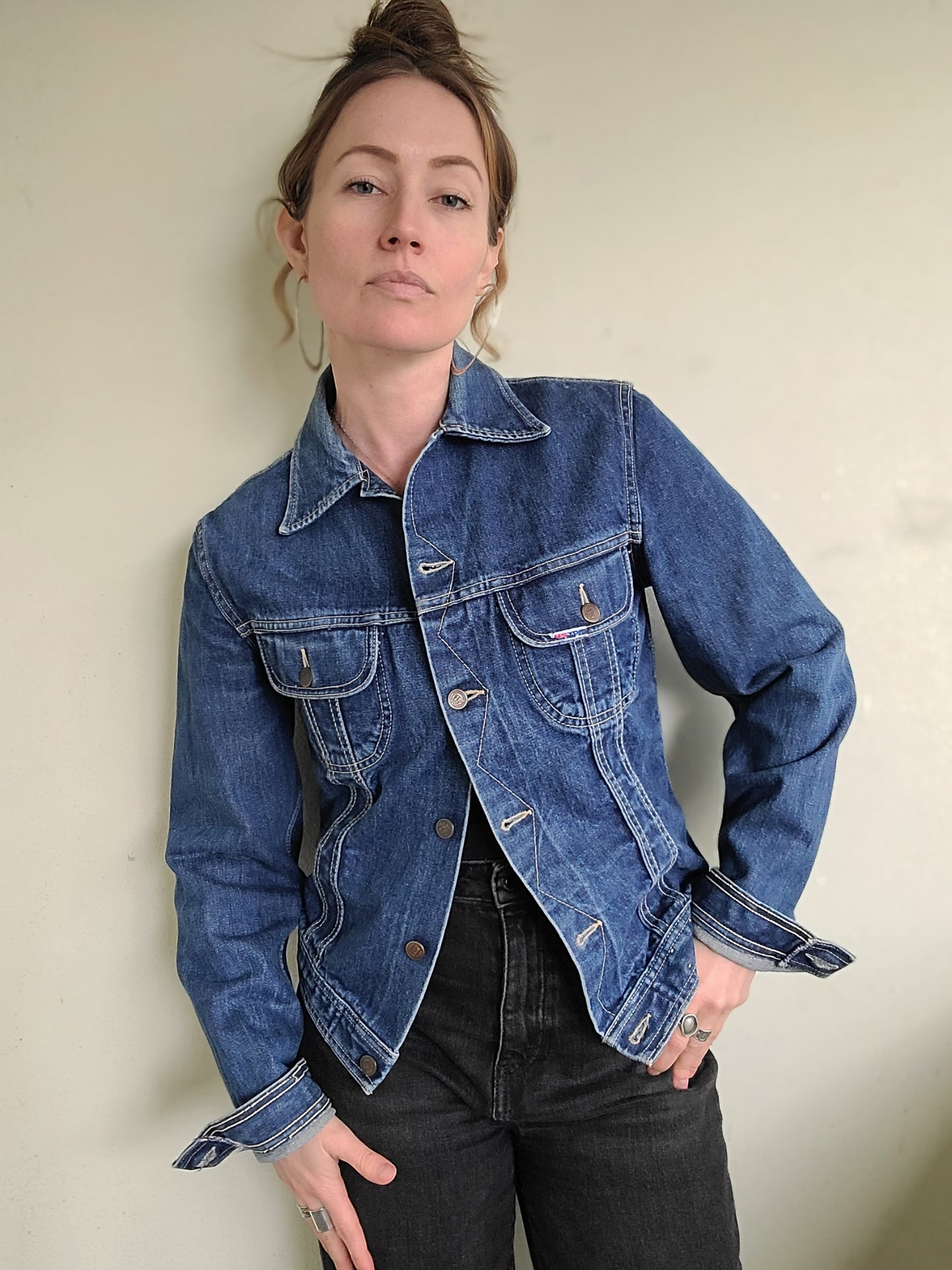 The Inigo Vintage Denim Jacket By US Top M
