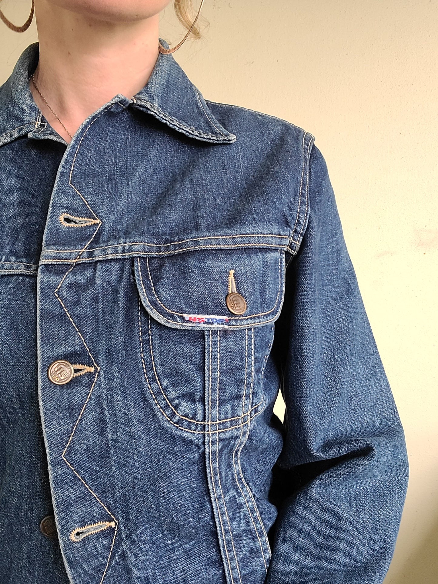 The Inigo Vintage Denim Jacket By US Top M