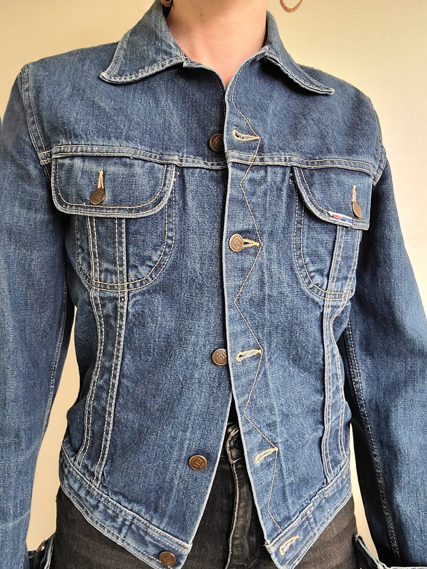 The Inigo Vintage Denim Jacket By US Top M