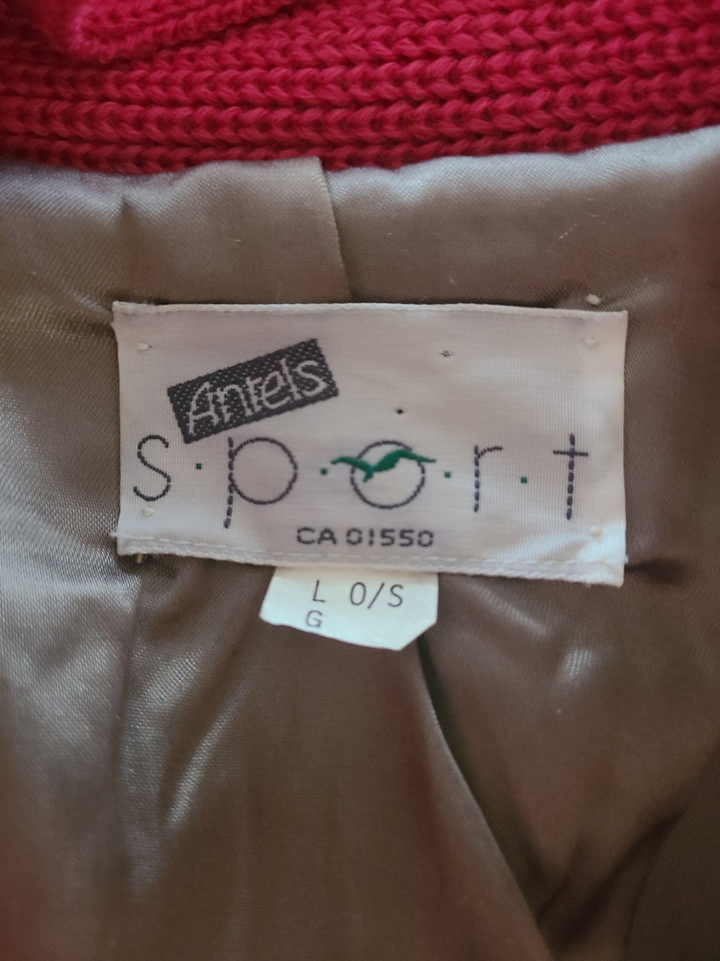 The Sandra 90s Vintage Grid Wool Zip Up Sweater L
