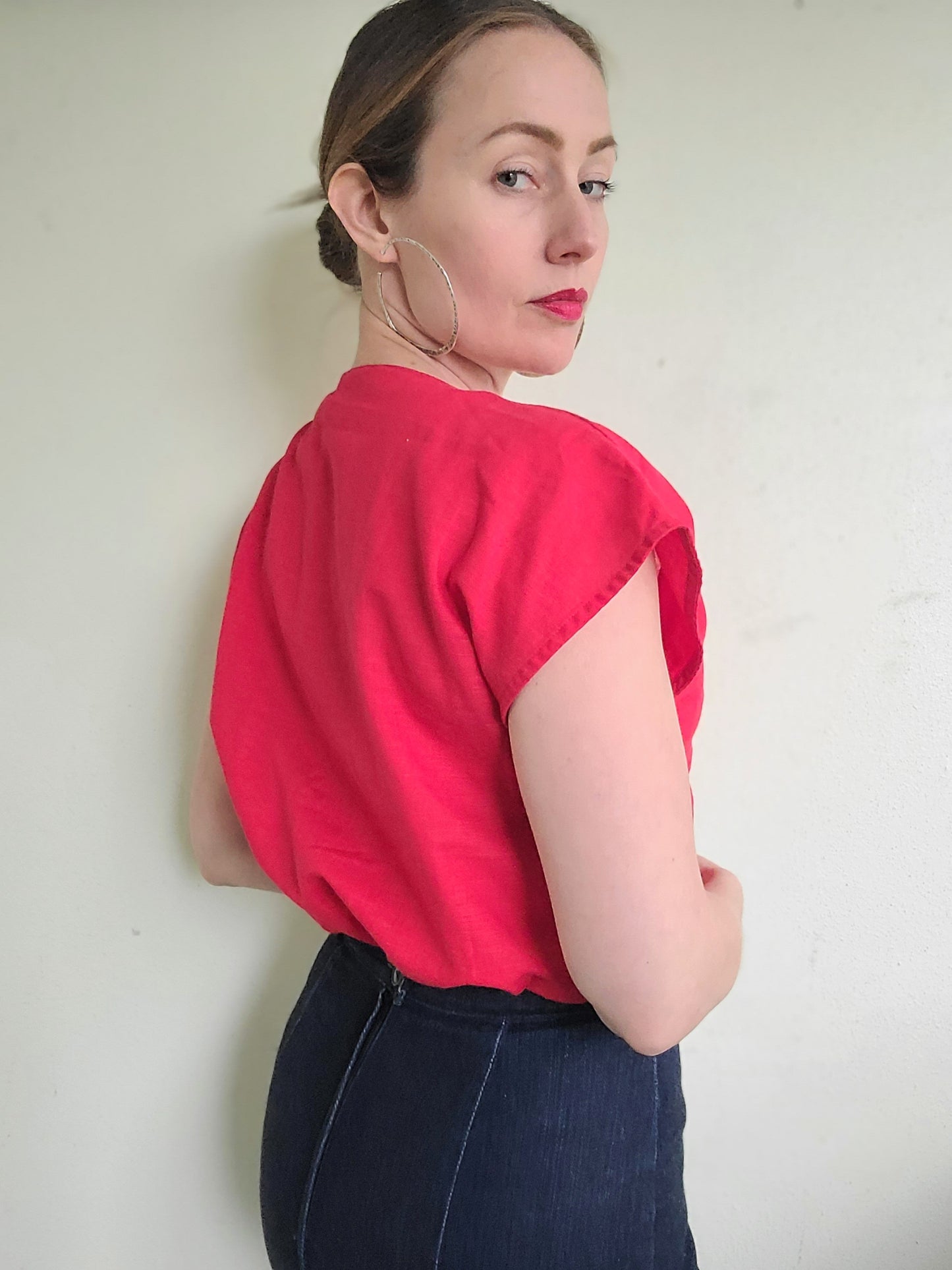 The Summer Sweetheart Vintage 80s Blouse M