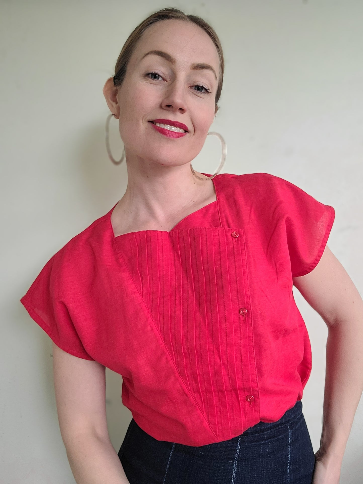 The Summer Sweetheart Vintage 80s Blouse M