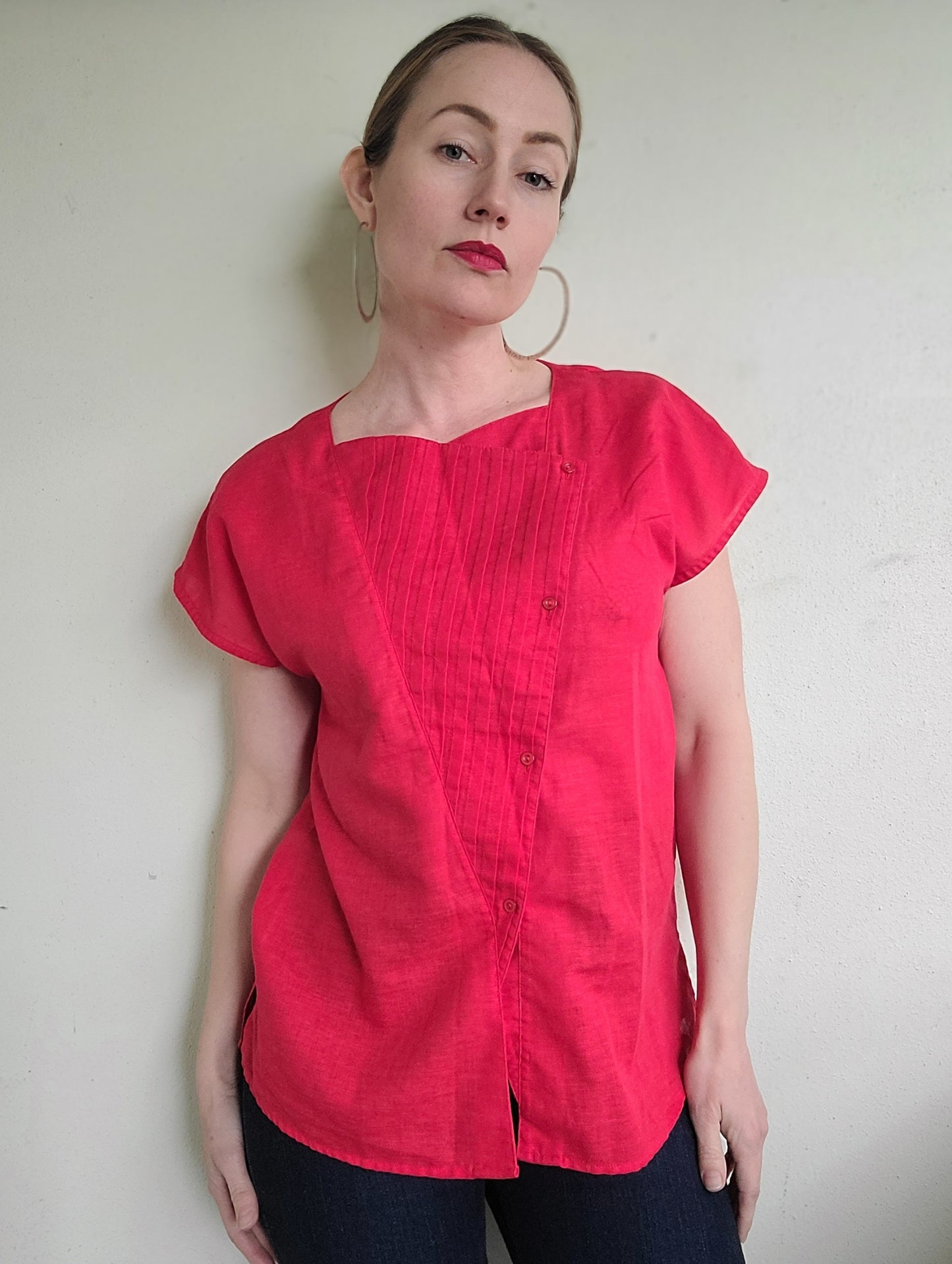 The Summer Sweetheart Vintage 80s Blouse M