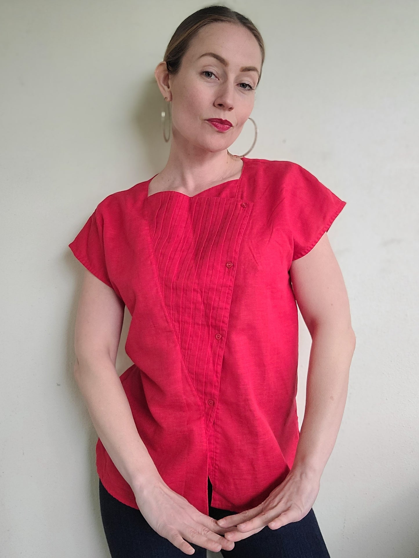 The Summer Sweetheart Vintage 80s Blouse M